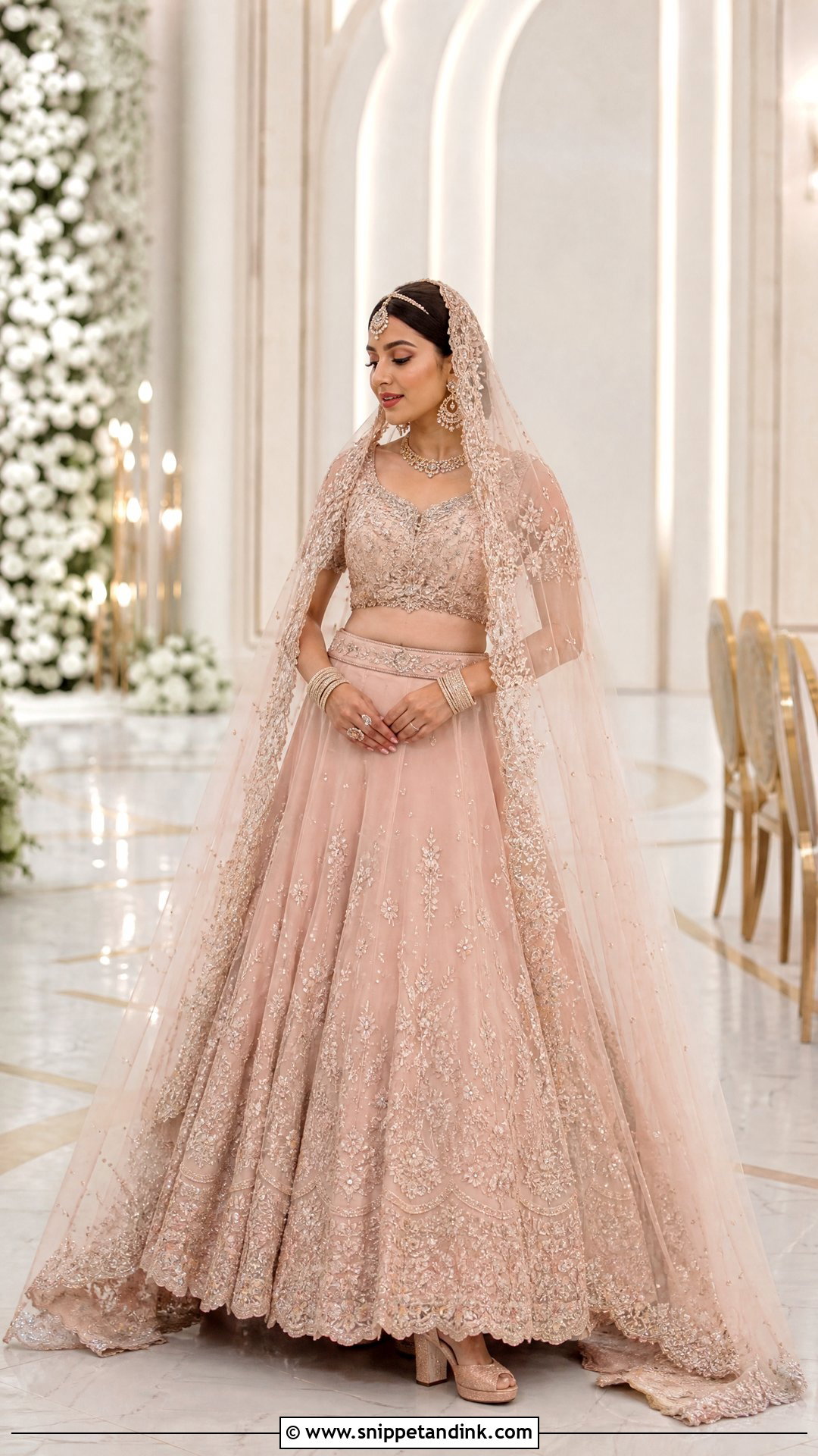 Bridal Langa With Sheer Cape - Snippet and Ink - 20 Bridal Langa Ideas