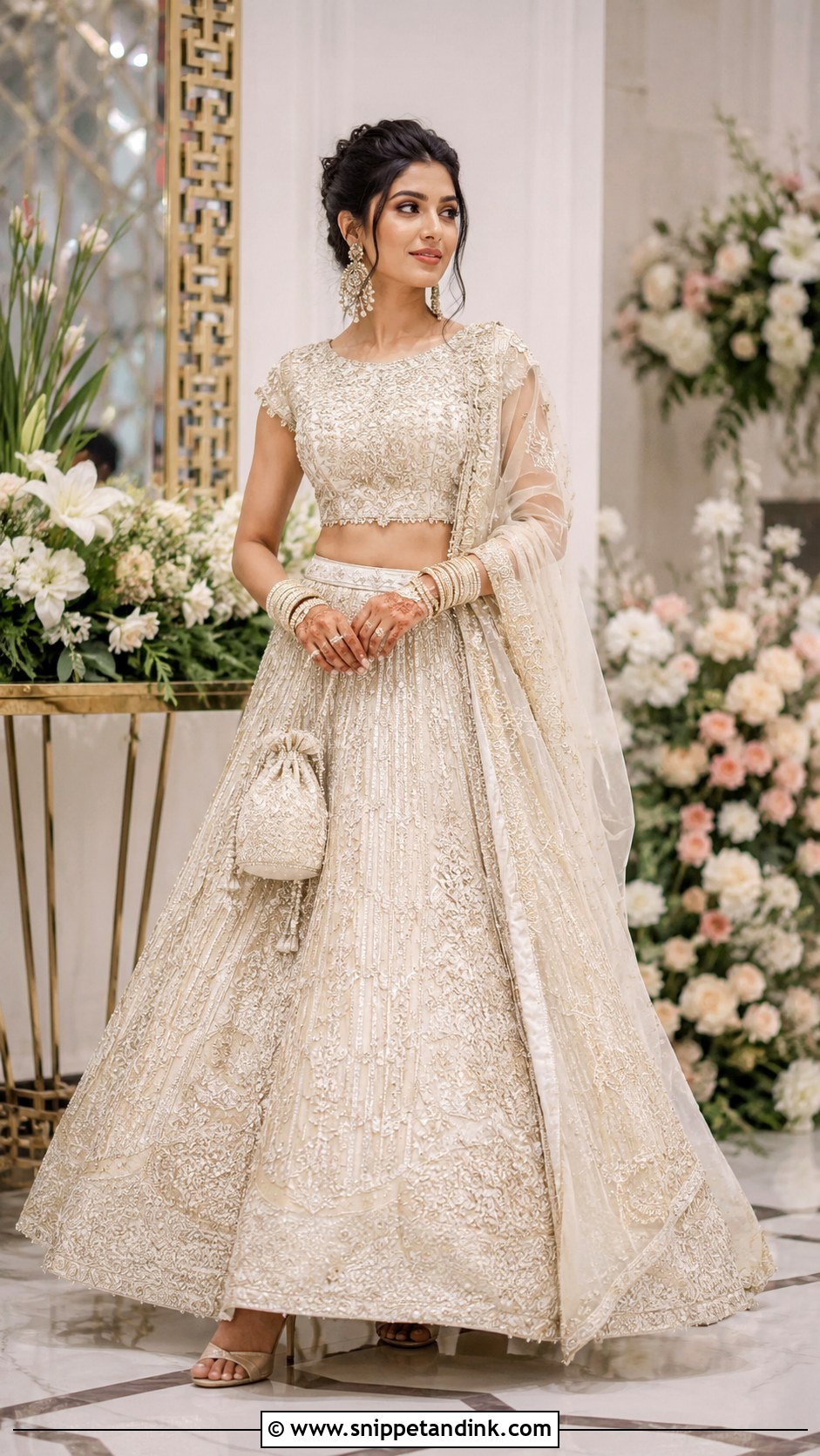 Bridal Lehenga Reception Outfit - Snippet and Ink - 20 Bride Outfit Change Ideas