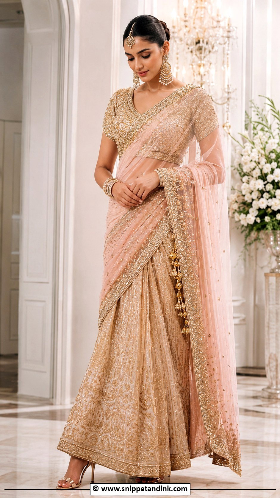 Bridal Lehenga Saree - Snippet and Ink - 30 Asian Bridal Dresses
