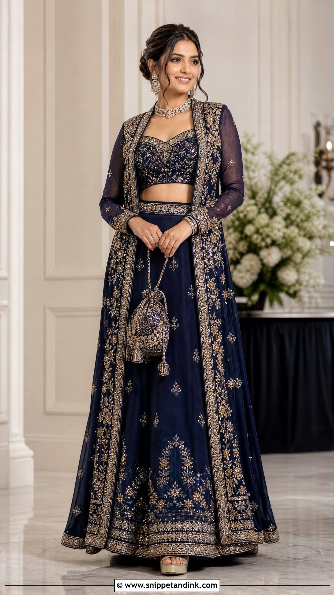 Bridal Lehenga With Long Jacket - Snippet and Ink - 20 Latest Indian Bridal Dresses