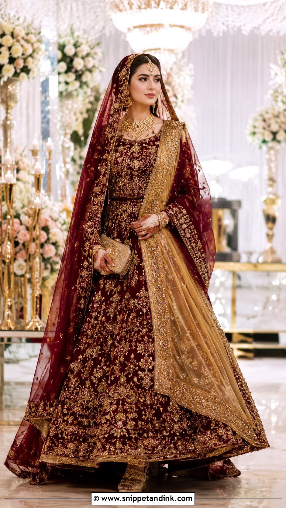 Bridal Long Gown With Double Dupatta - Snippet and Ink - 20 Long Gown with Dupatta Ideas