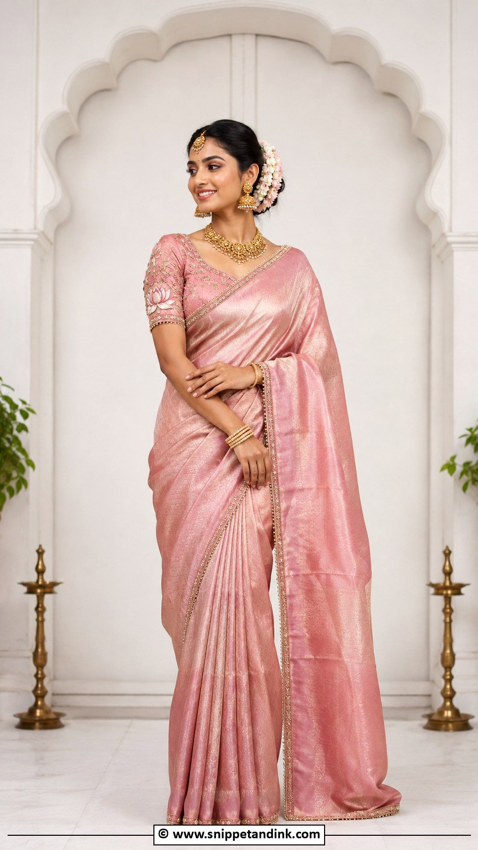 Bridal Lotus Aari Work Blouse - Snippet and Ink - 30 Bridal Aari Work Blouse Ideas