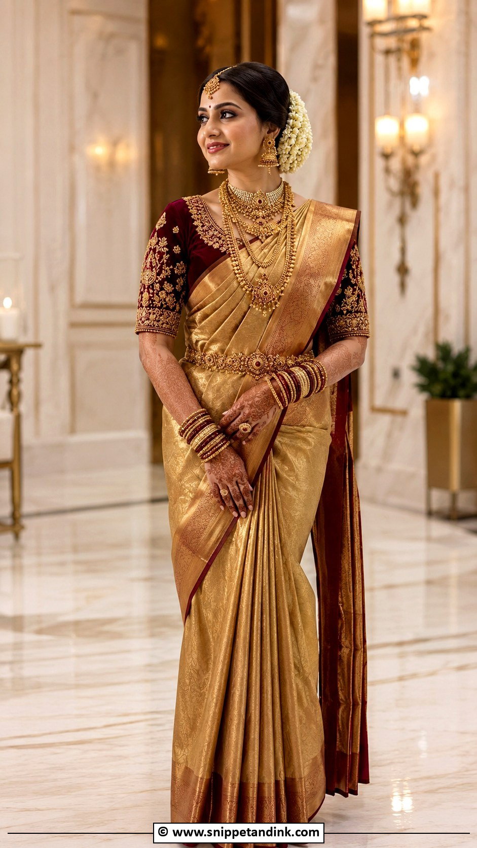 Bridal Maroon Aari Work Blouse - Snippet and Ink - 30 Bridal Aari Work Blouse Ideas