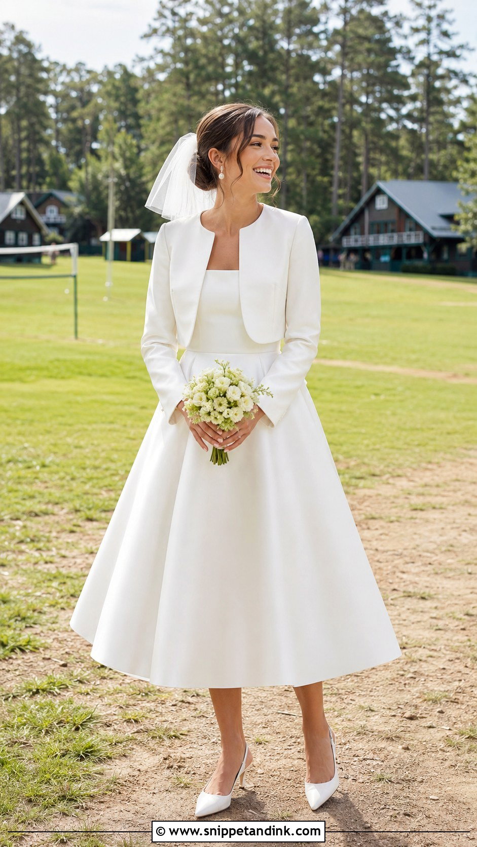 Bridal Midi Camp Wedding Dress - Snippet and Ink - 20 Camp Wedding Dress Ideas