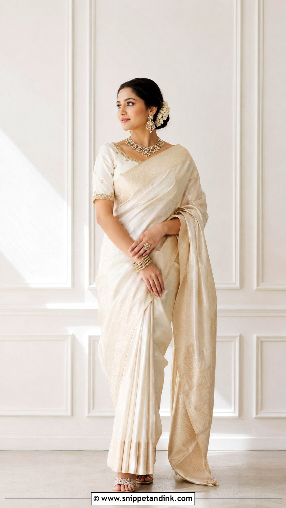 Bridal Minimal Aari Work Blouse Design - Snippet and Ink - 25 Bride Aari Work Blouse Design Ideas