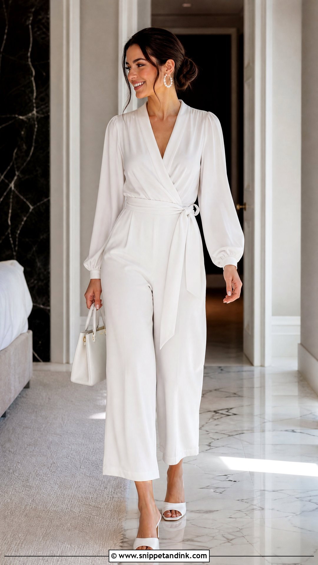 Bridal Morning Wide Leg Jumpsuit - Snippet and Ink - 20 Bridal Morning Outfits