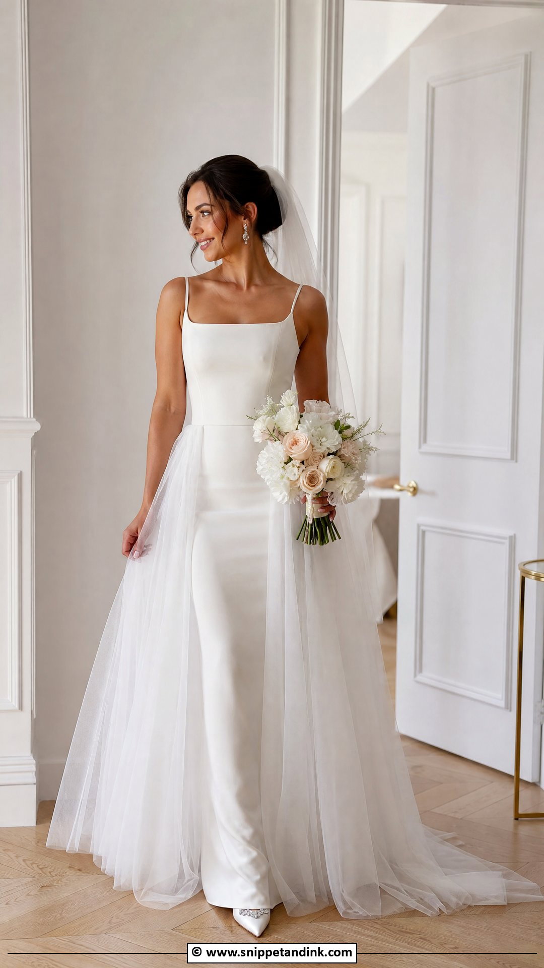 Bridal Overskirt Dress Outfit - Snippet and Ink - 35 Bridal Outfits