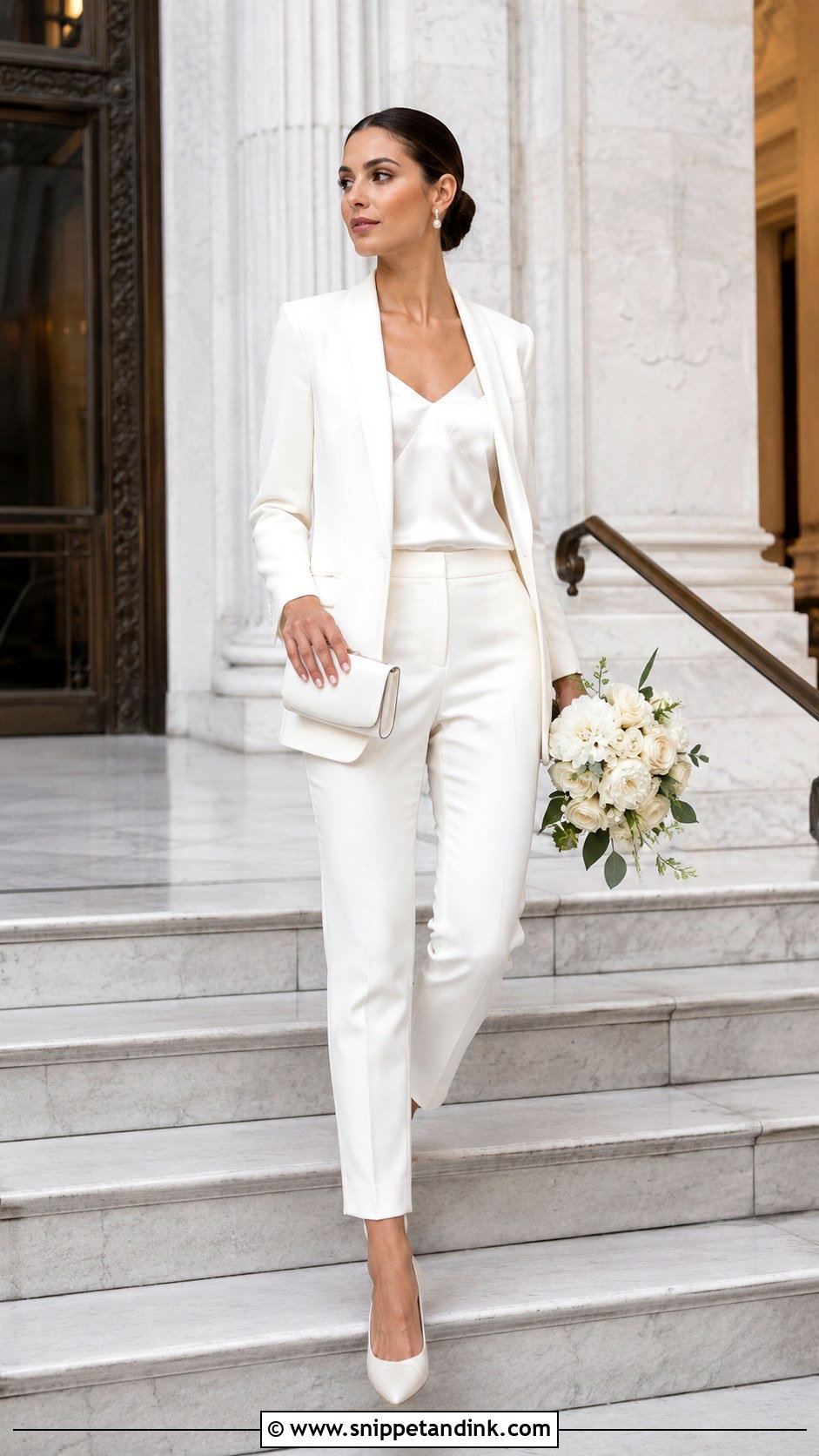 Bridal Pantsuit - Snippet and Ink - 25 Weeding Dressing Woman Bride Ideas