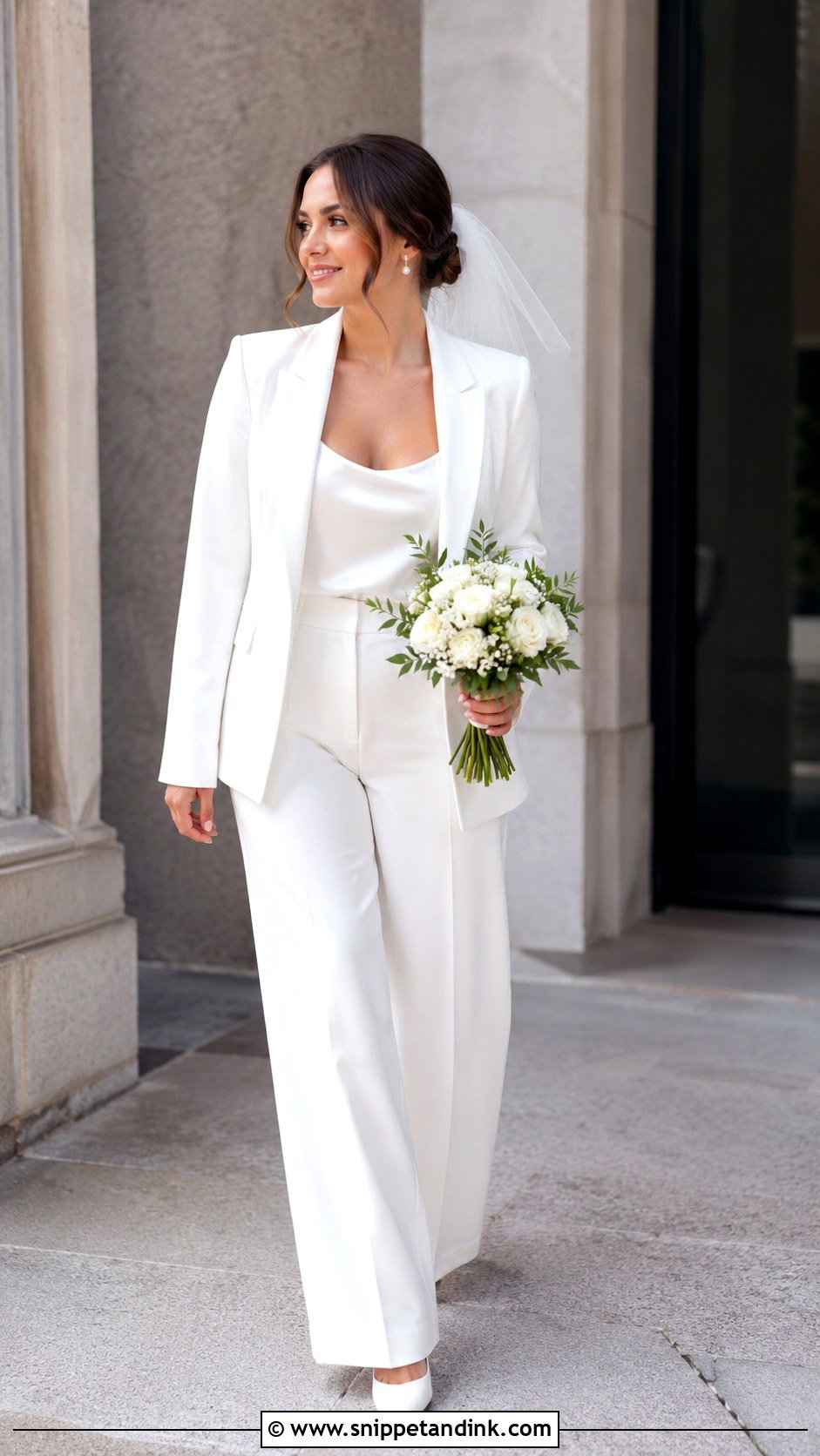 Bridal Pantsuit For Mid Size Bride - Snippet and Ink - 25 Mid Size Bride Ideas