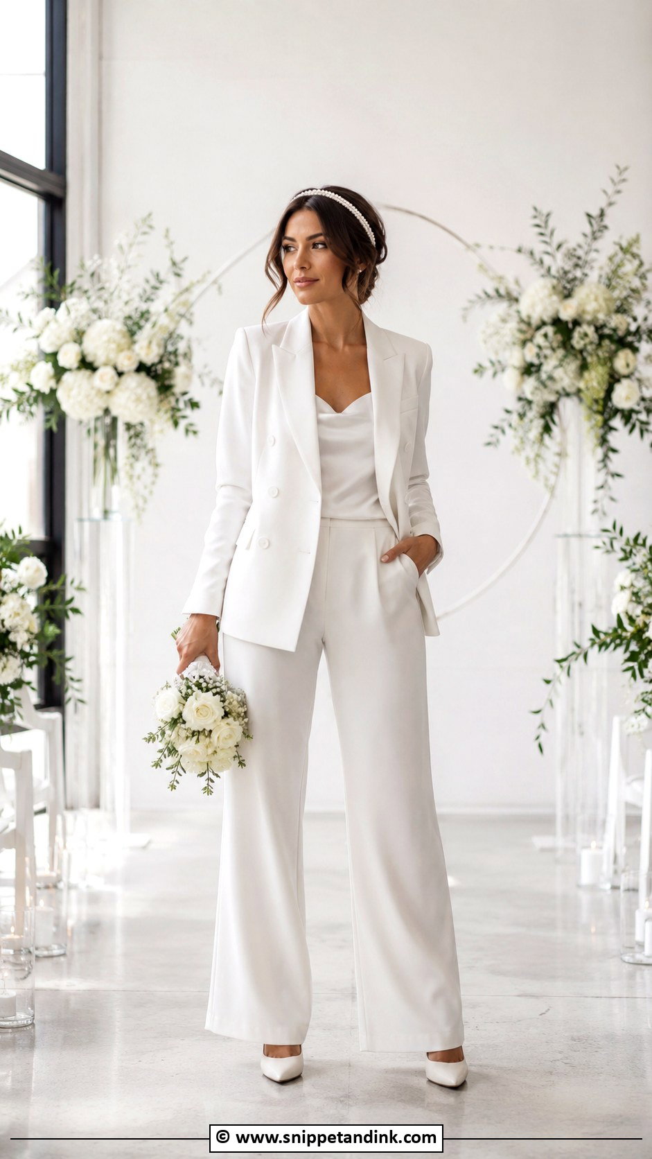 Bridal Pantsuit Gay Wedding Outfit - Snippet and Ink - 25 Gay Wedding Outfits