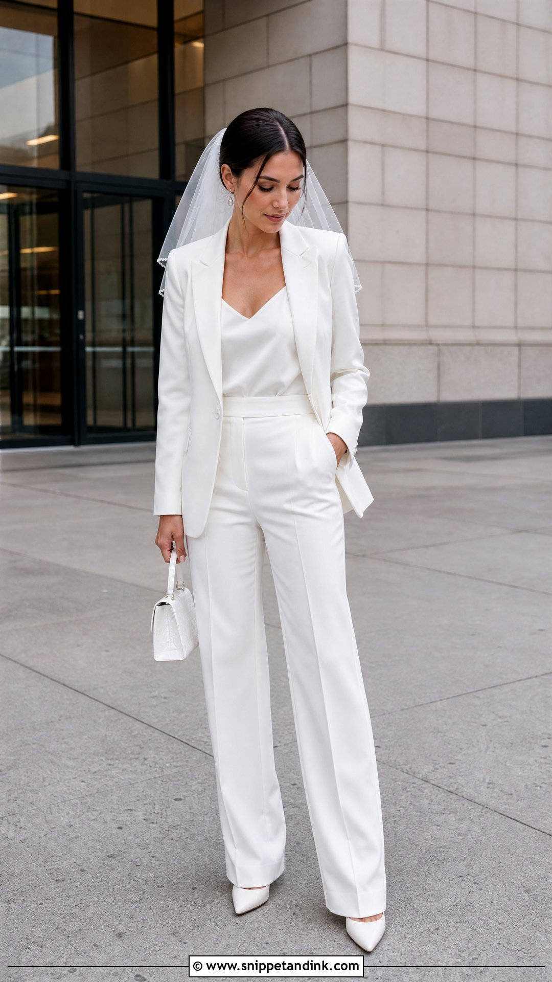 Bridal Pantsuit Outfit - Snippet and Ink - 20 Bridal Women Ideas