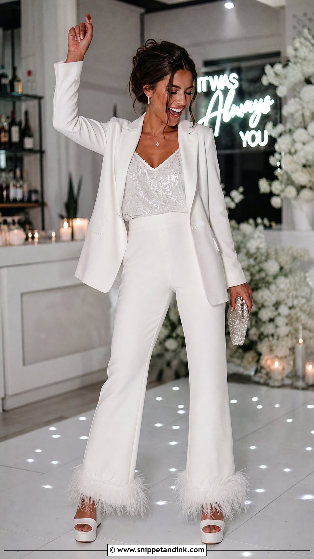 Bridal Pantsuit Reception Outfit - Snippet and Ink - 25 Bridal Pantsuit Brides Ideas