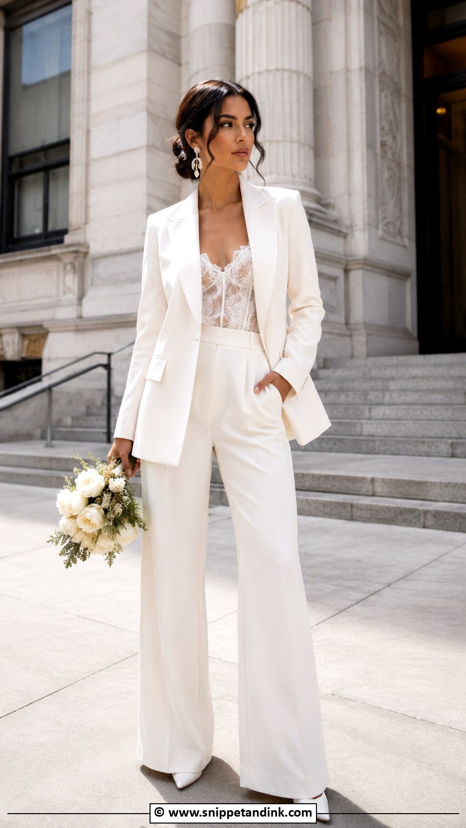 Bridal Pantsuit Wedding Dress - Snippet and Ink - 30 Unconventional Wedding Dress Ideas
