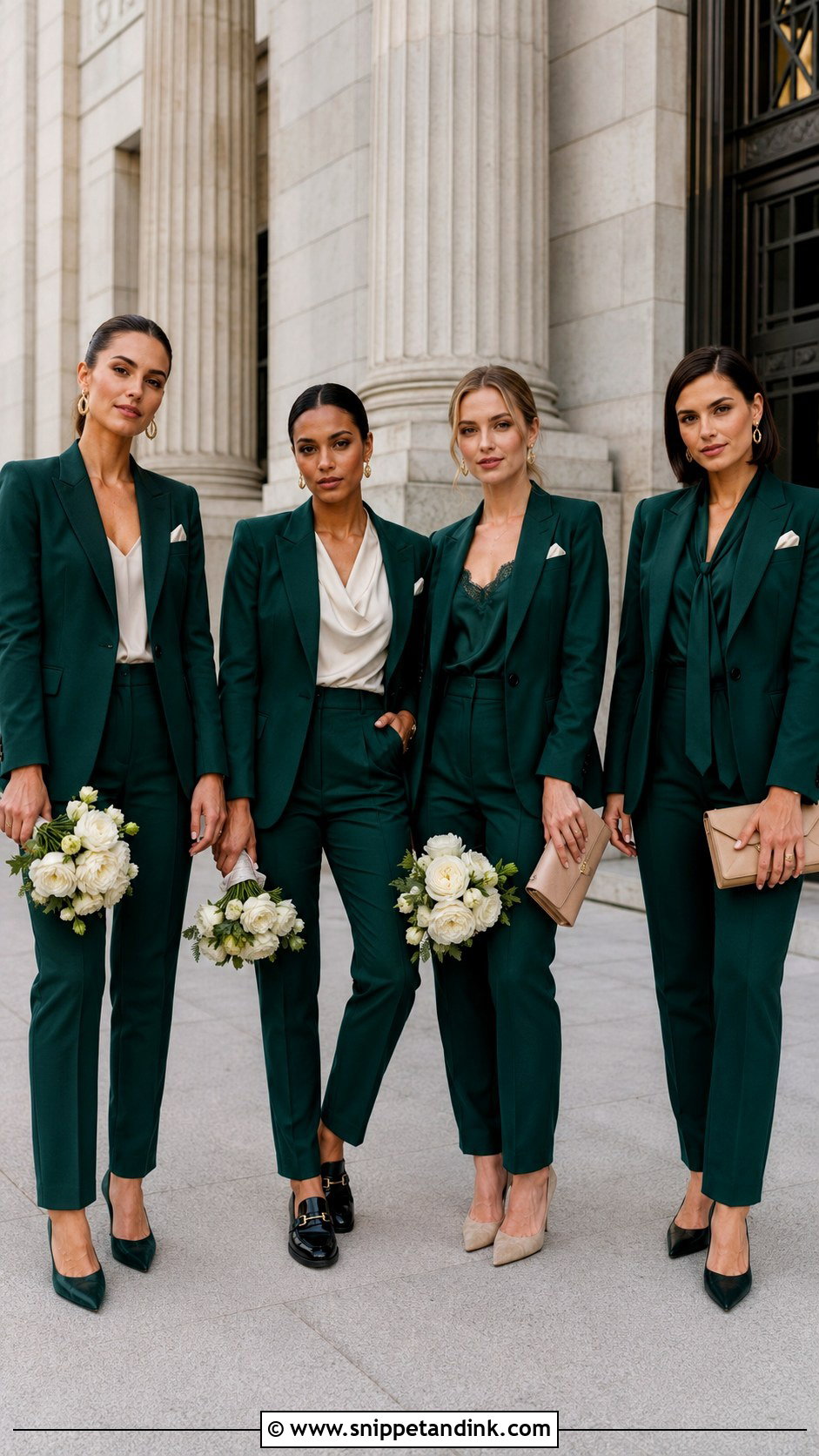 Bridal Party Pantsuits - Snippet and Ink - 20 Bridal Party Attire Ideas