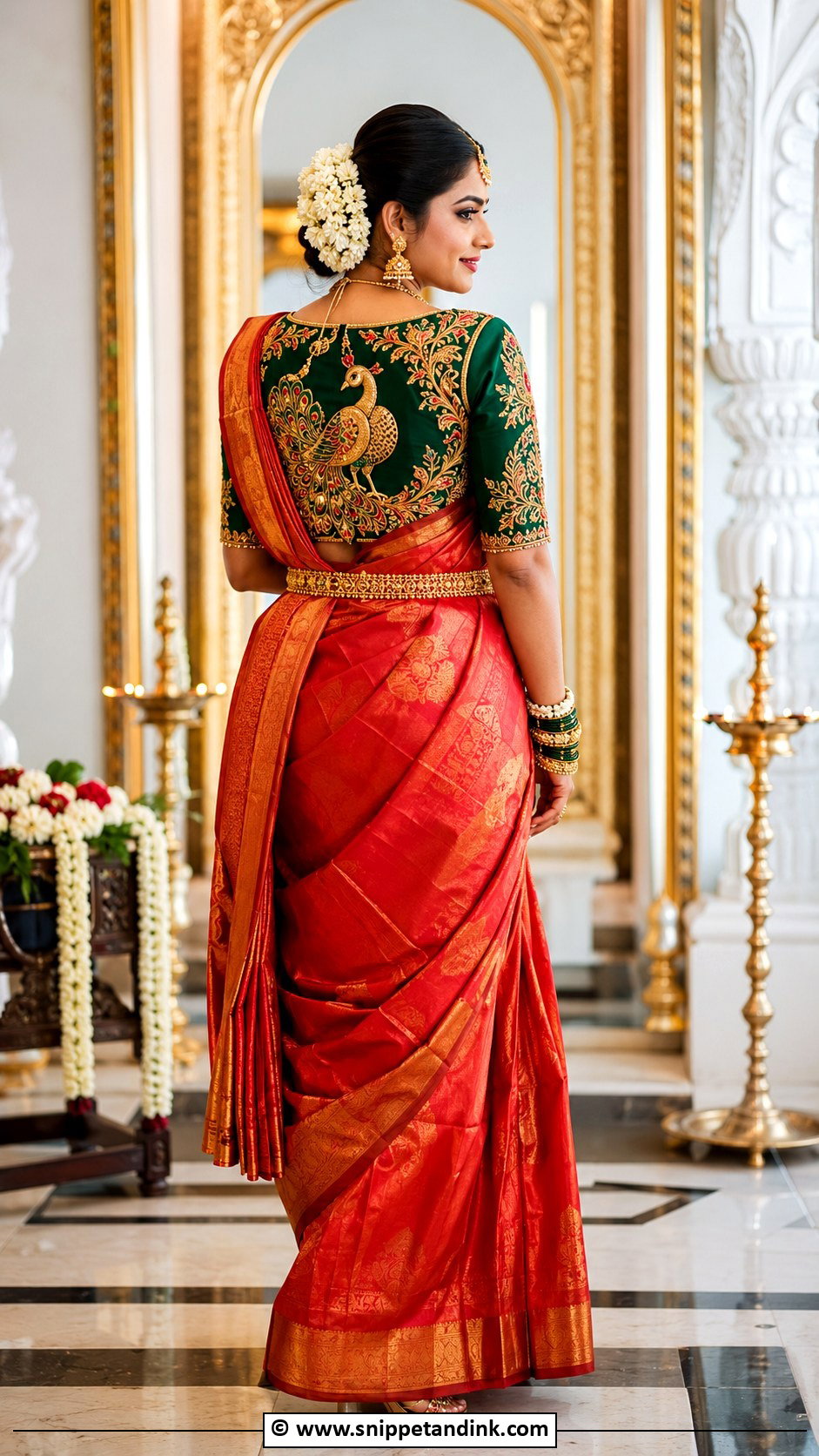 Bridal Peacock Aari Work Blouse - Snippet and Ink - 30 Bridal Aari Work Blouse Ideas