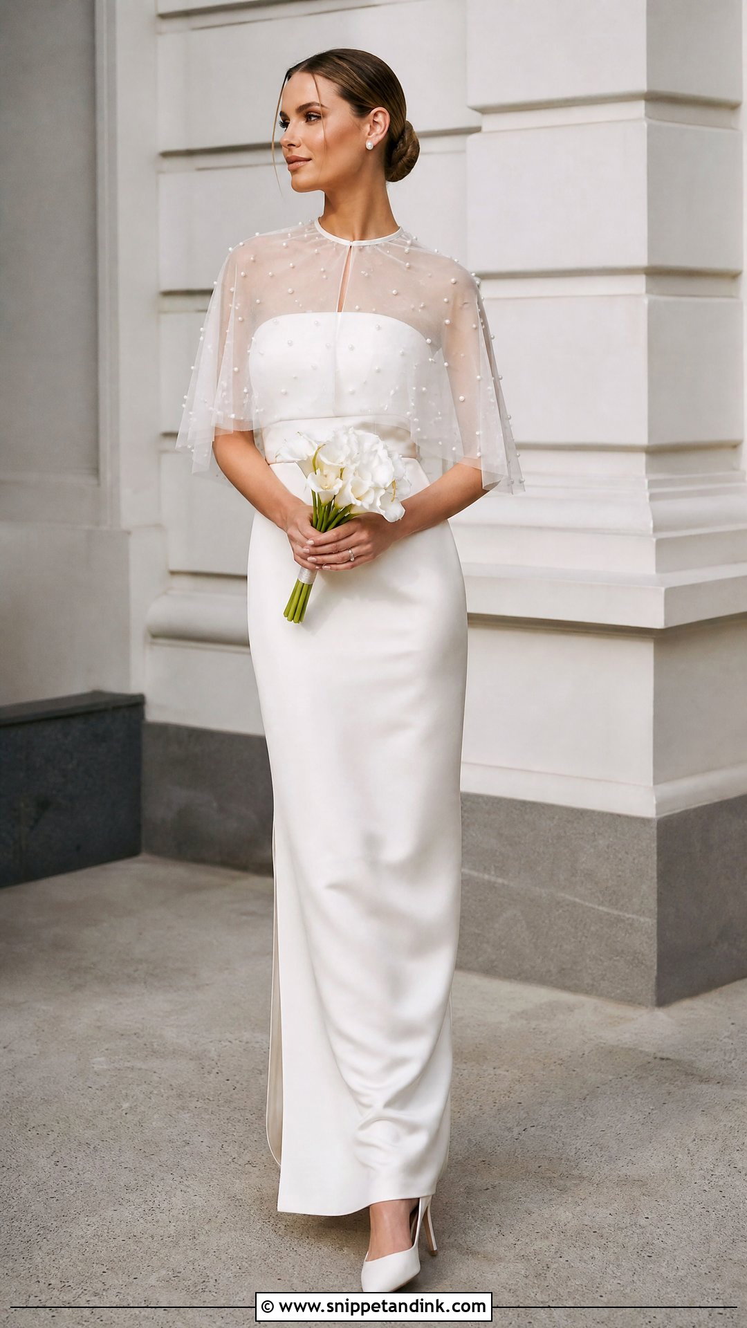 Bridal Pearl Capelet - Snippet and Ink - 25 Bridal Cover Up Ideas