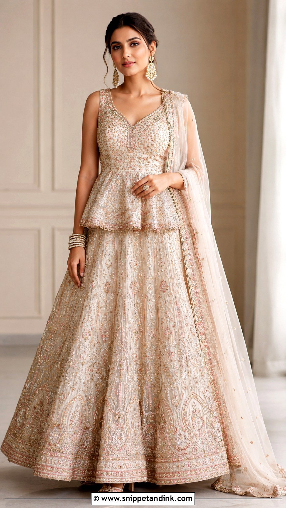 Bridal Peplum Blouse Design - Snippet and Ink - 25 Bridal Bride Blouse Designs