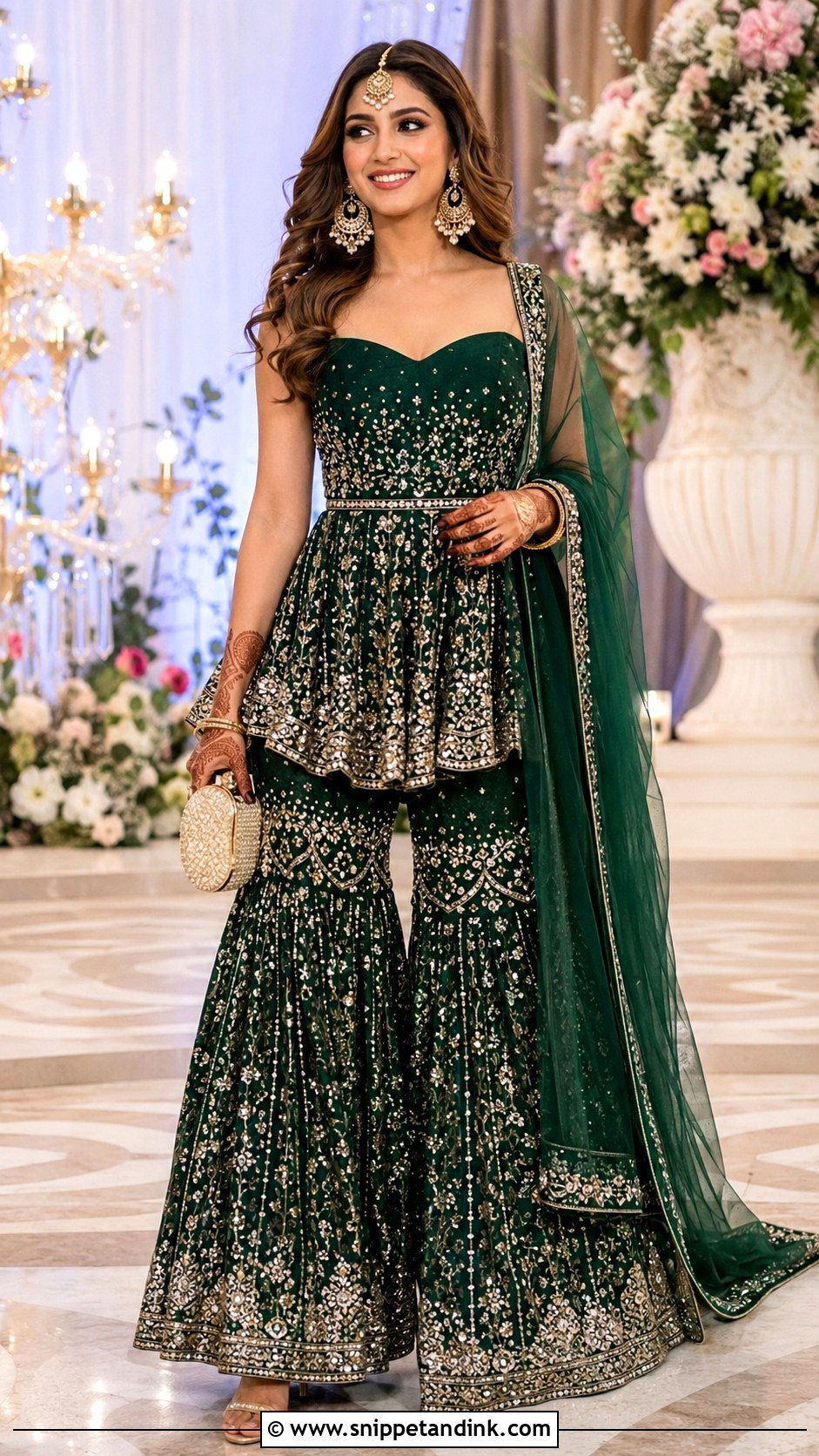 Bridal Peplum Sharara - Snippet and Ink - 20 Indo Western Bridal Outfits