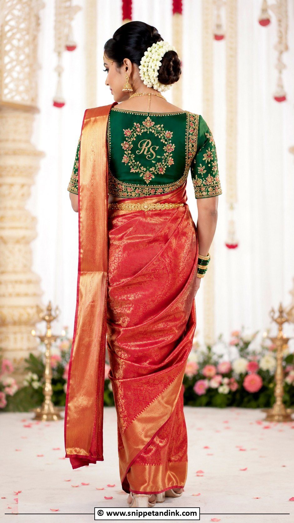 Bridal Personalized Aari Work Blouse - Snippet and Ink - 30 Bridal Aari Work Blouse Ideas