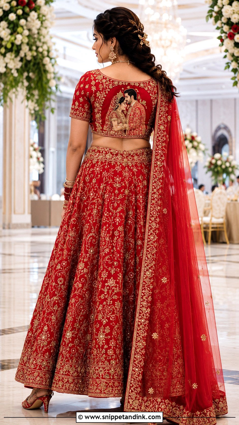 Bridal Portrait Maggam Work Blouse With Lehenga - Snippet and Ink - 20 Maggam Work Blouse Designs Bridal Indian Weddings