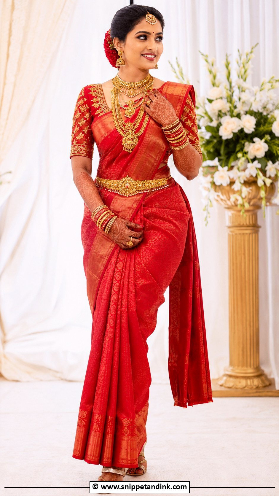 Bridal Red Aari Work Blouse - Snippet and Ink - 30 Bridal Aari Work Blouse Ideas