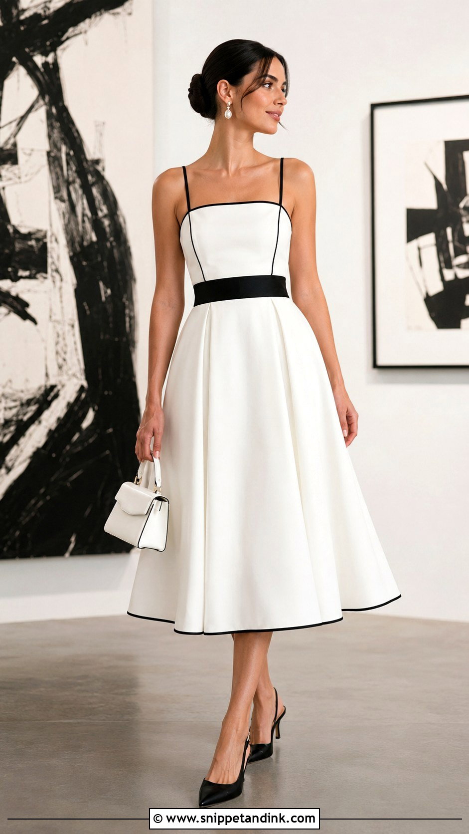 Bridal Rehearsal Dinner Black and White Cocktail Dress - Snippet and Ink - 20 Bridal Rehearsal Dinner Dress Ideas