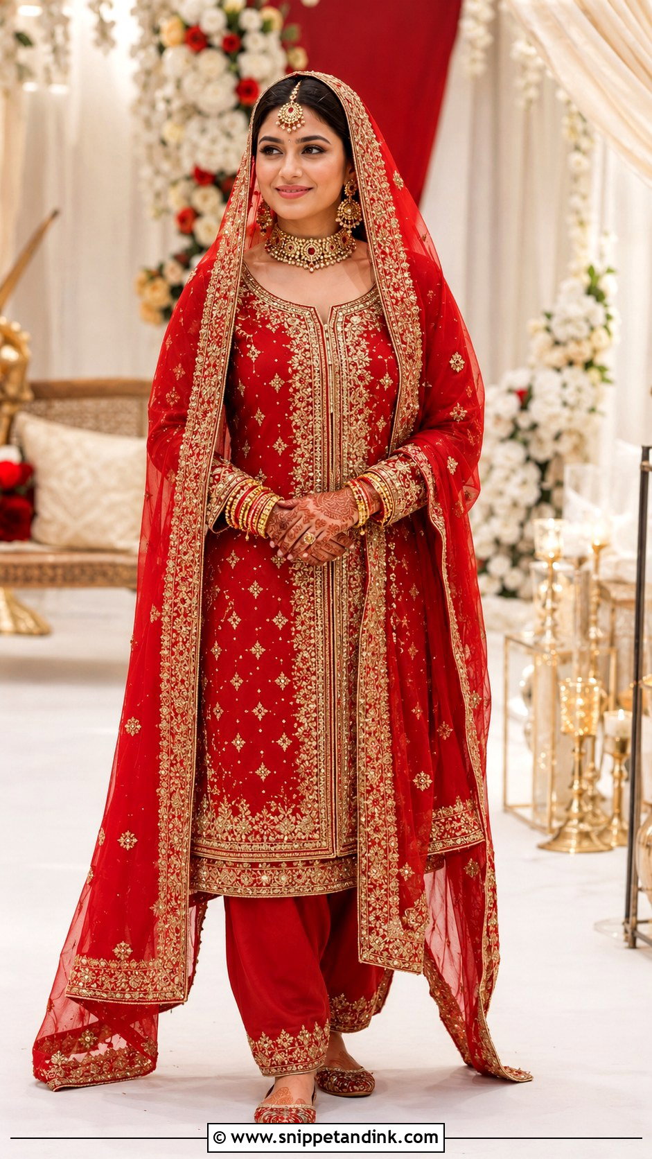 Bridal Salwar Kameez With Full Sleeves - Snippet and Ink - 20 Indian Wedding Dresses with Sleeves