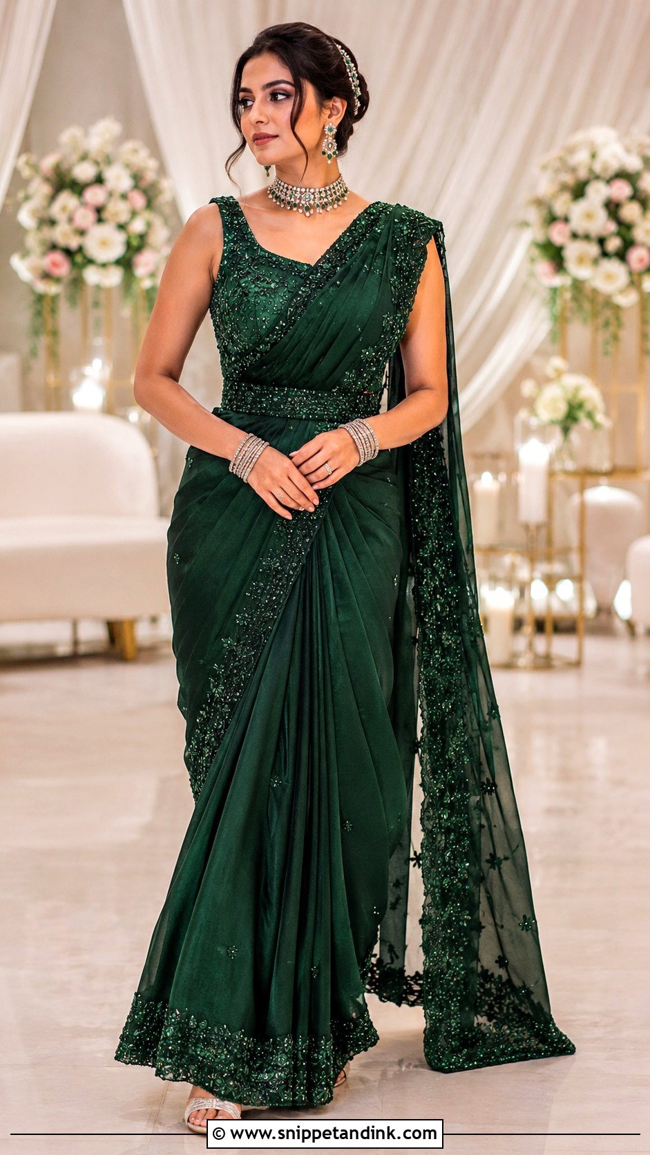 Bridal Saree Gown - Snippet and Ink - 20 Desi Bridal Dresses