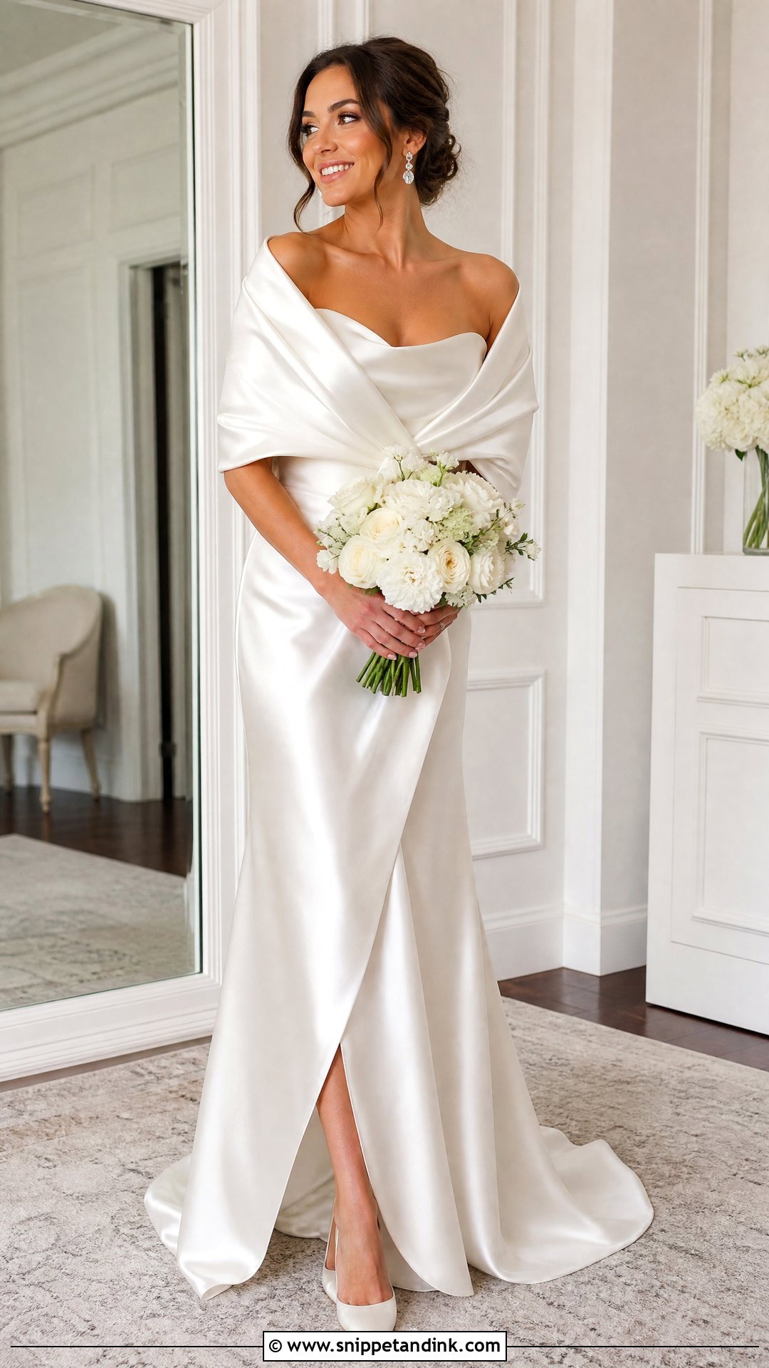 Bridal Satin Wrap - Snippet and Ink - 25 Bridal Cover Up Ideas