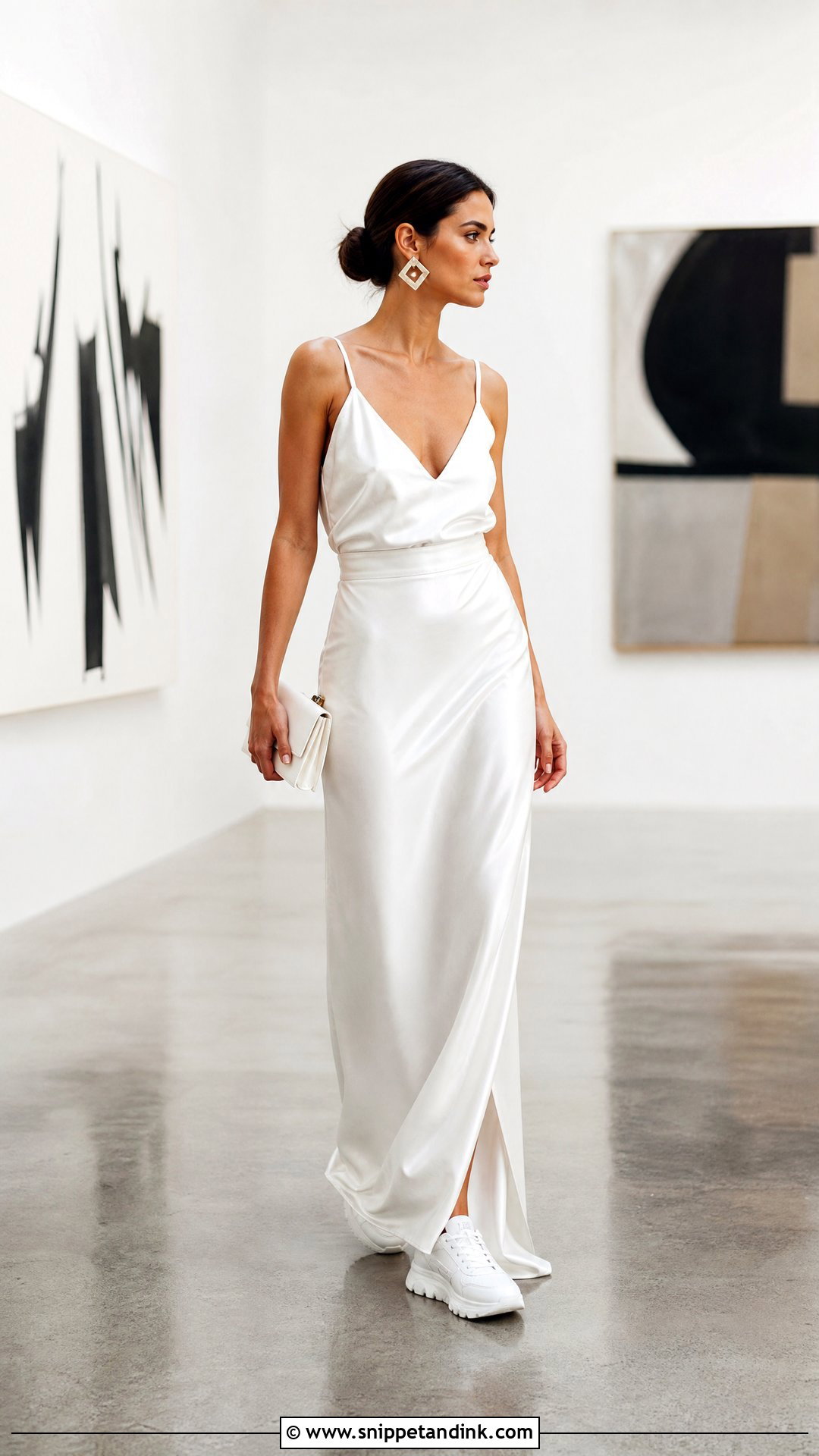 Bridal Separates With Designer Sneakers - Snippet and Ink - 20 Wedding Dress Sneakers Ideas
