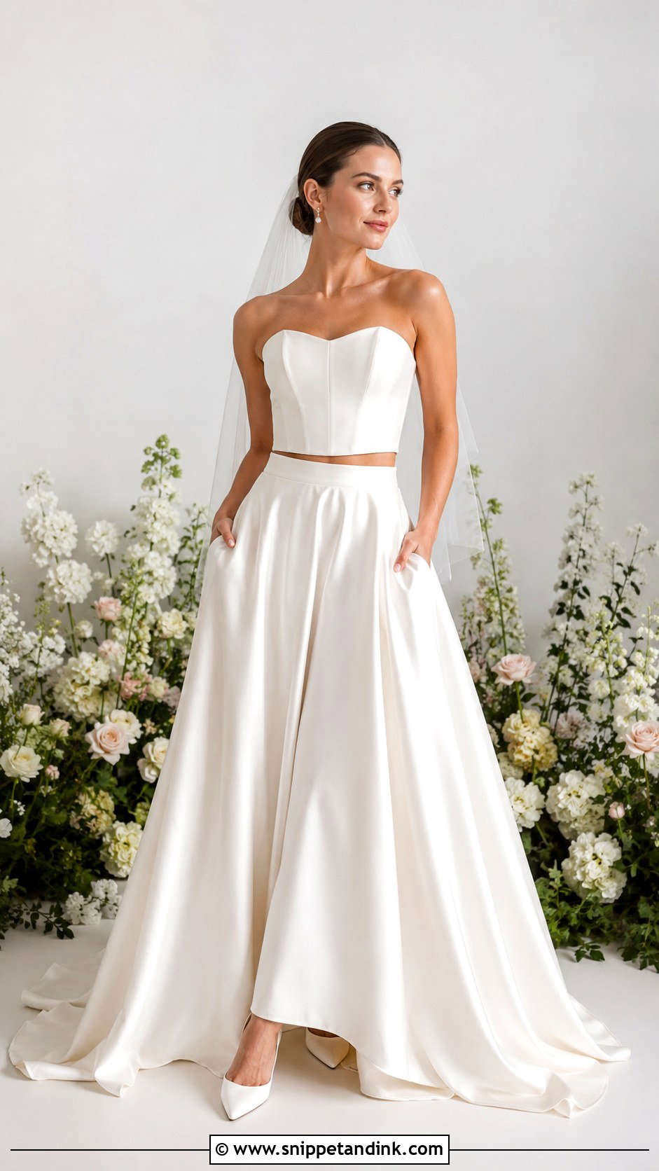 Bridal Separates With Skirt Outfit - Snippet and Ink - 25 Classy Bride Ideas