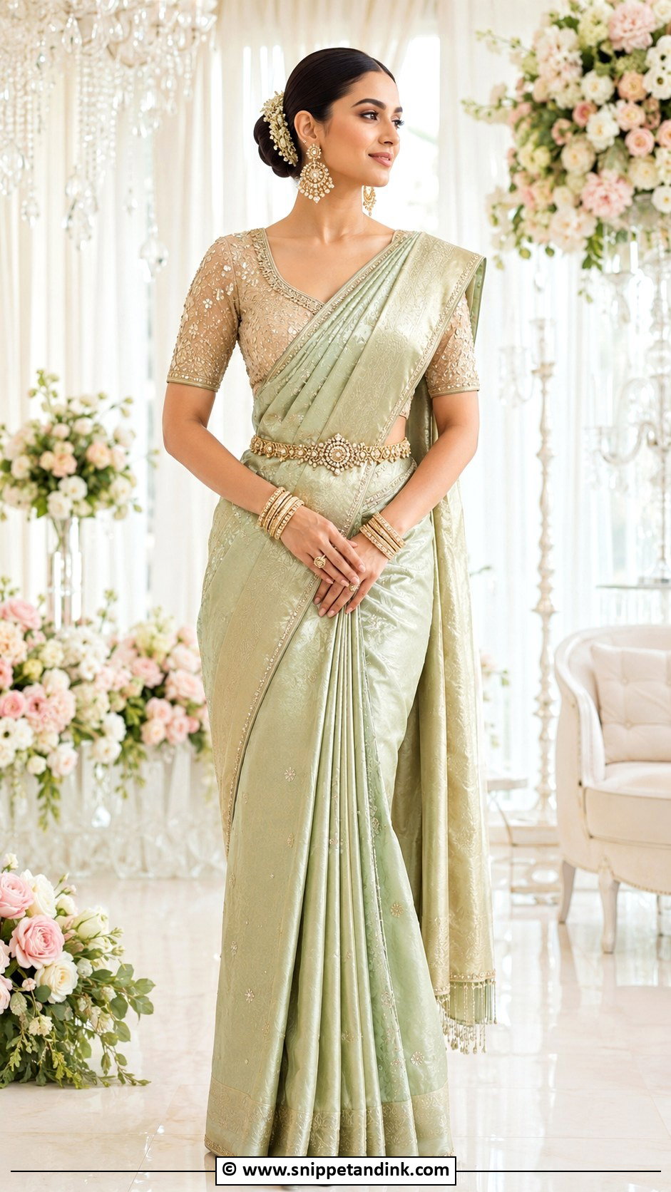 Bridal Sequin Aari Work Blouse - Snippet and Ink - 30 Bridal Aari Work Blouse Ideas