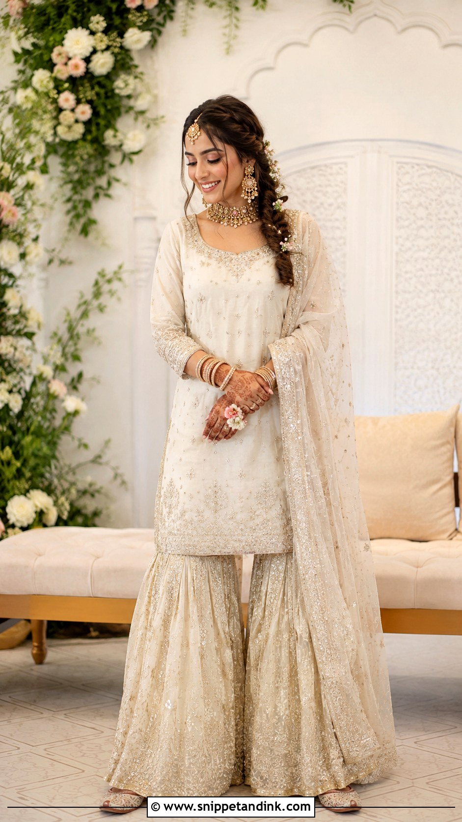 Bridal Sharara Look - Snippet and Ink - 25 New Indian Bride Look Ideas