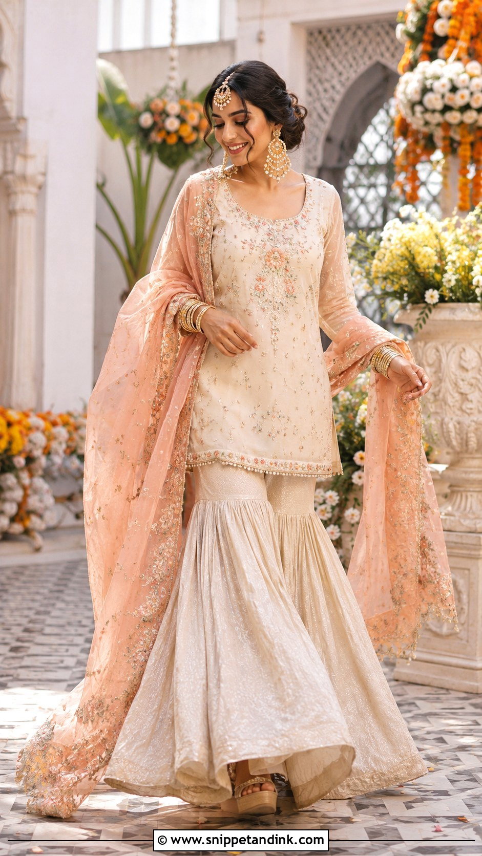 Bridal Sharara Set - Snippet and Ink - 20 Indian Bridal Wear Ideas