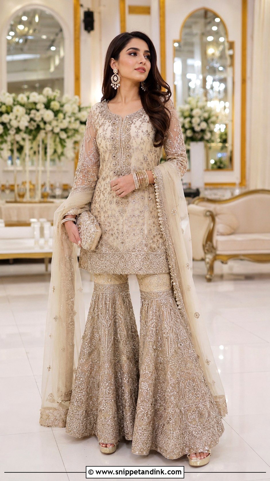 Bridal Sharara Wedding Dress - Snippet and Ink - 20 Eastern Wedding Dresses