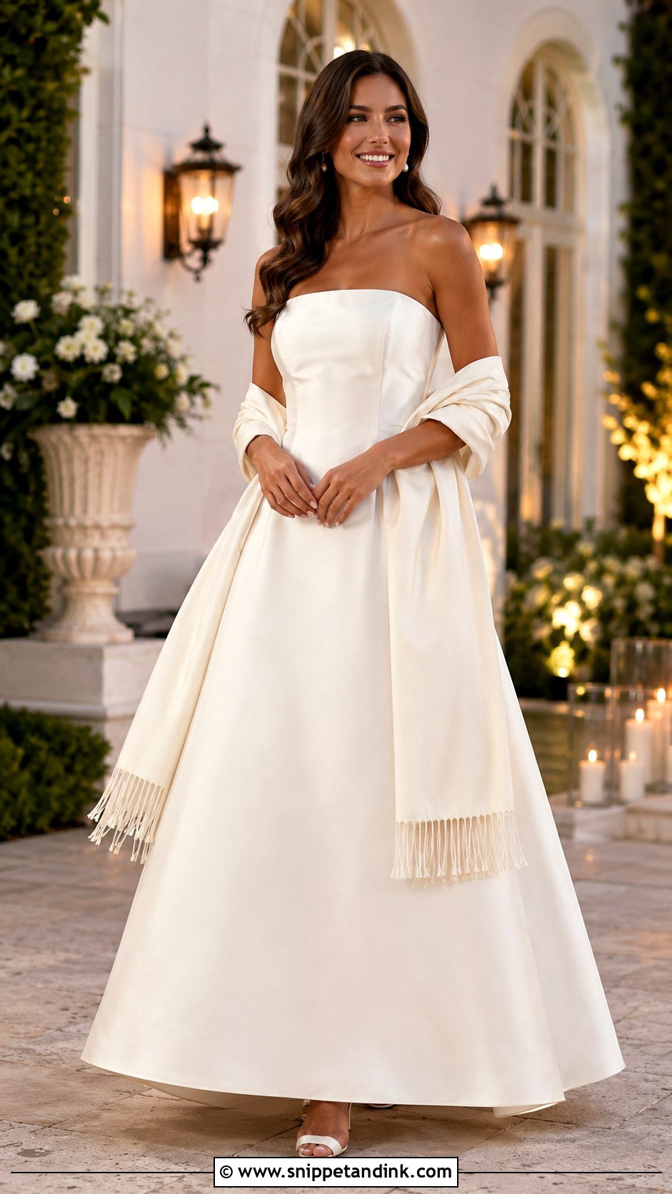 Bridal Shawl Wedding Dress Topper - Snippet and Ink - 30 Wedding Dress Topper Ideas