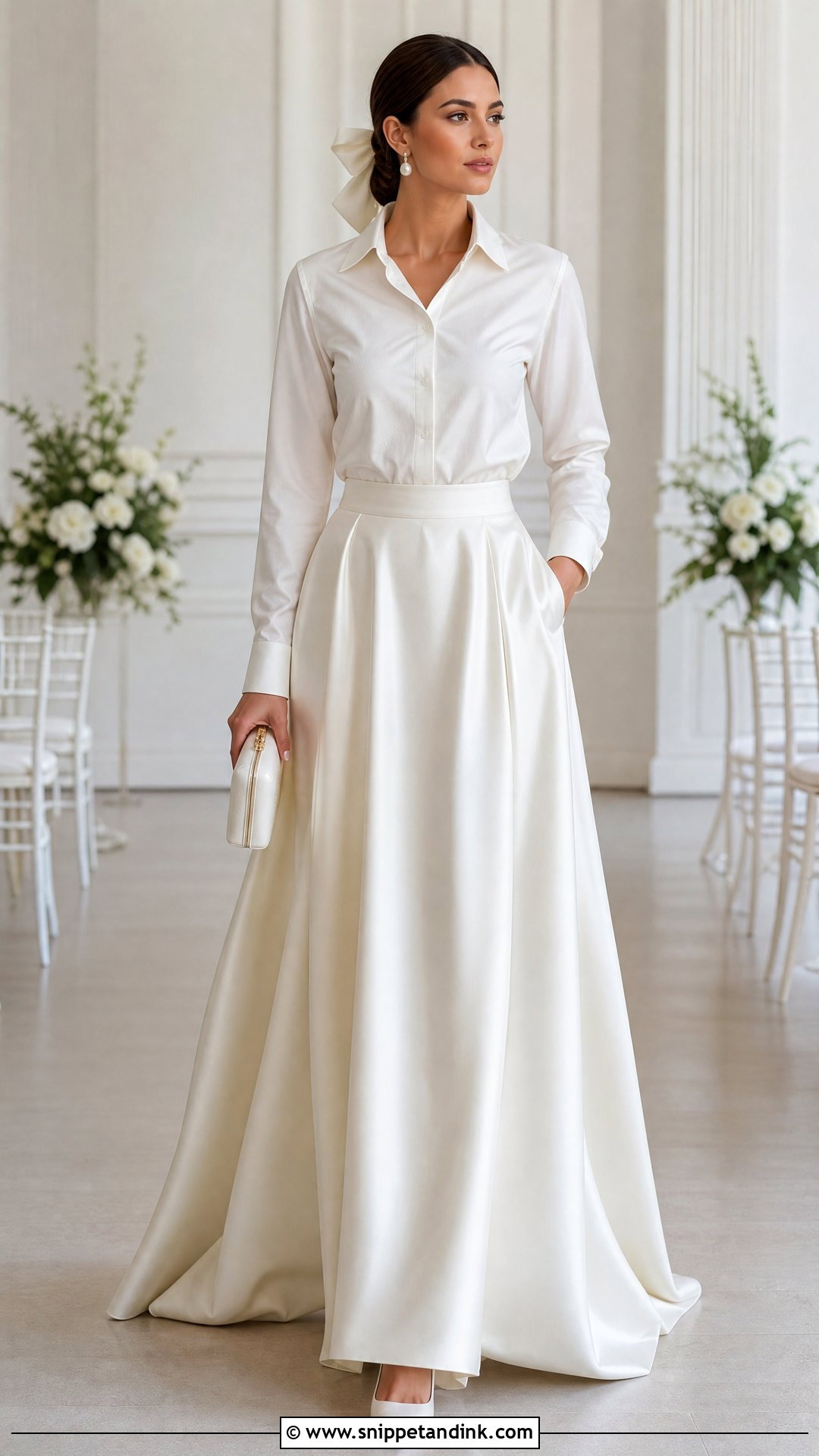 Bridal Shirt And Maxi Skirt Separates - Snippet and Ink - 25 Bridal Separates Ideas