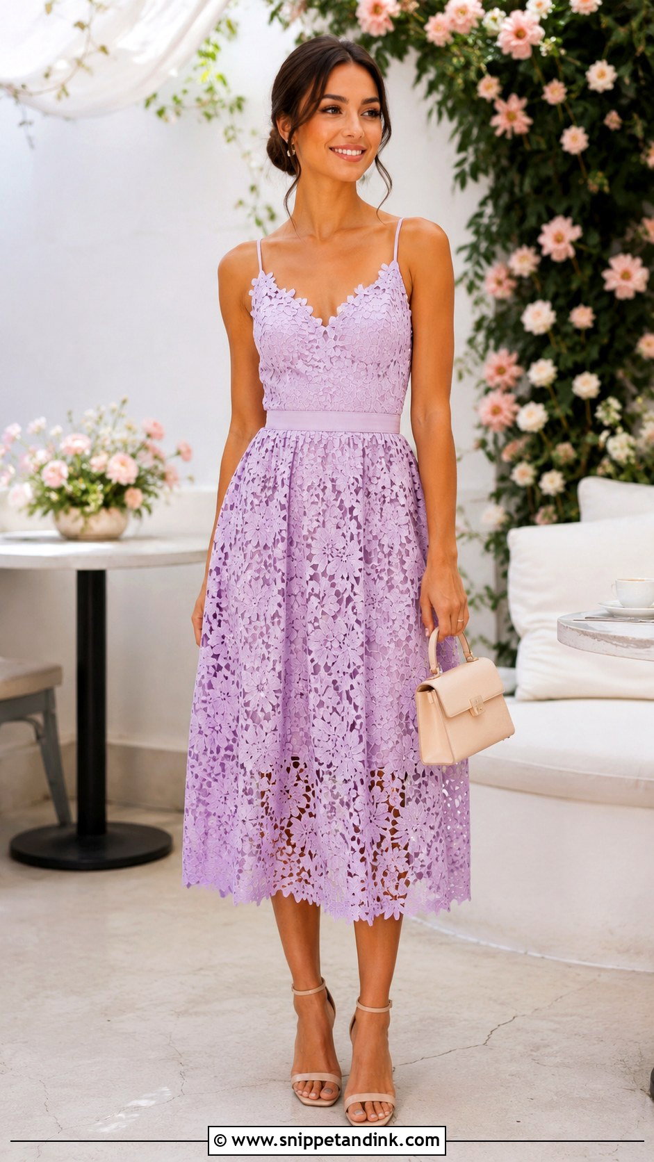 Bridal Shower Lace Midi Dress - Snippet and Ink - 25 Wedding Function Dresses