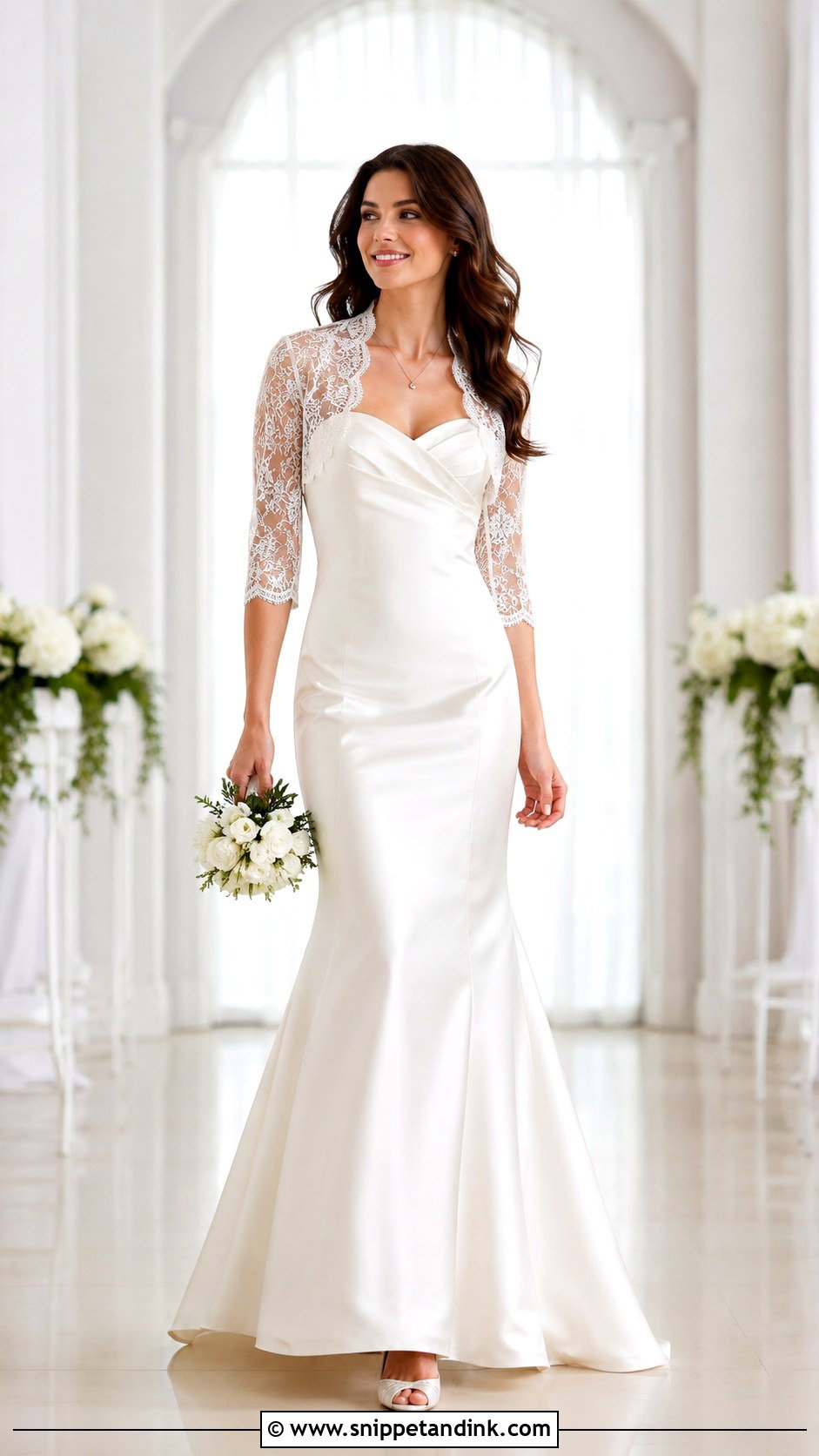 Bridal Shrug Wedding Dress Topper - Snippet and Ink - 30 Wedding Dress Topper Ideas