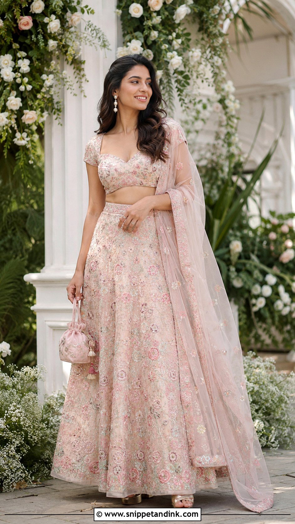 Bridal Sister Pastel Embroidered Lehenga - Snippet and Ink - 20 Bridal Sister Dress Ideas