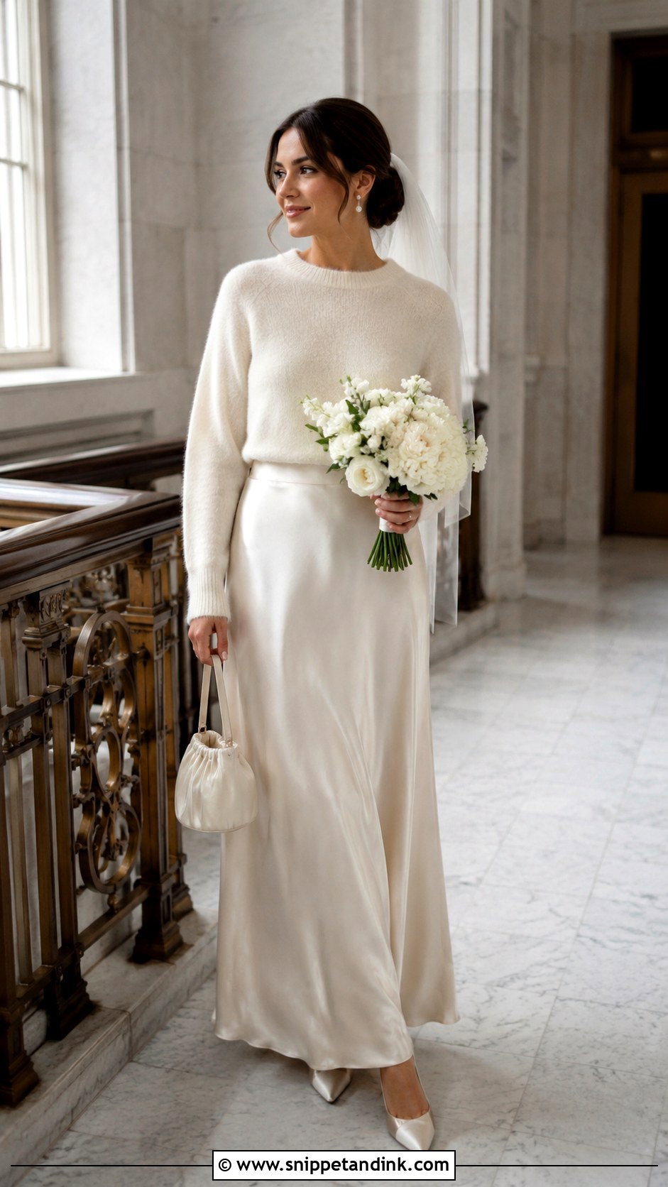 Bridal Skirt And Sweater Set - Snippet and Ink - 20 Fall Bridal Outfits