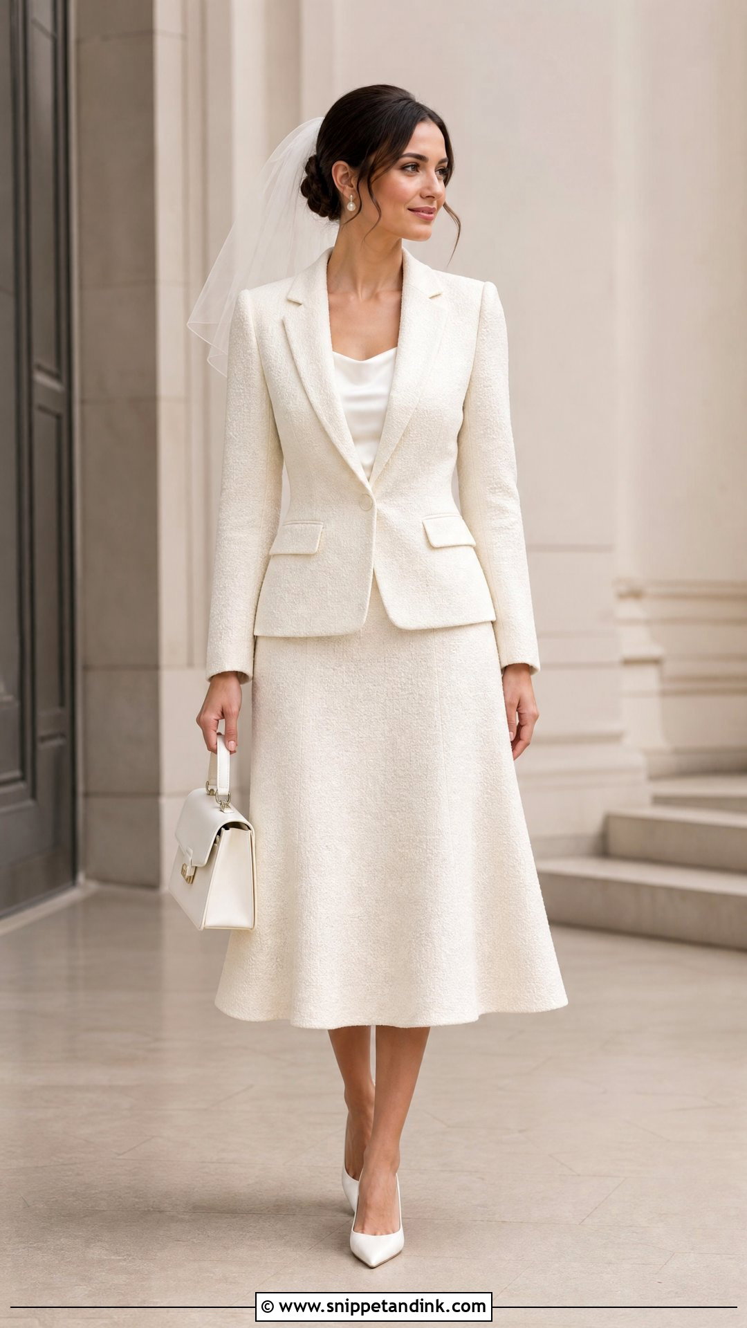 Bridal Skirt Suit Wedding Look - Snippet and Ink - 20 Wedding Dress and Suit Ideas