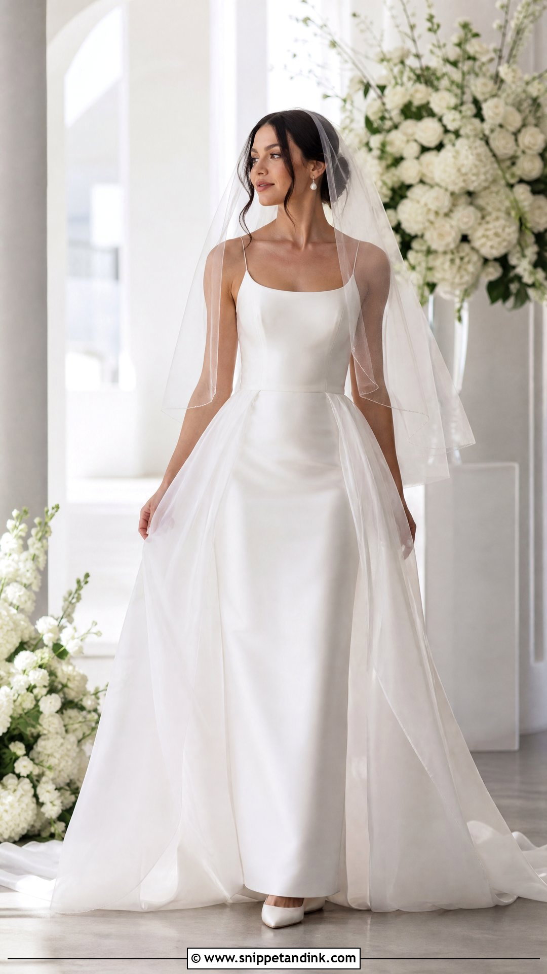 Bridal Slip Dress With Overskirt - Snippet and Ink - 20 Bridal Slip Dress Ideas
