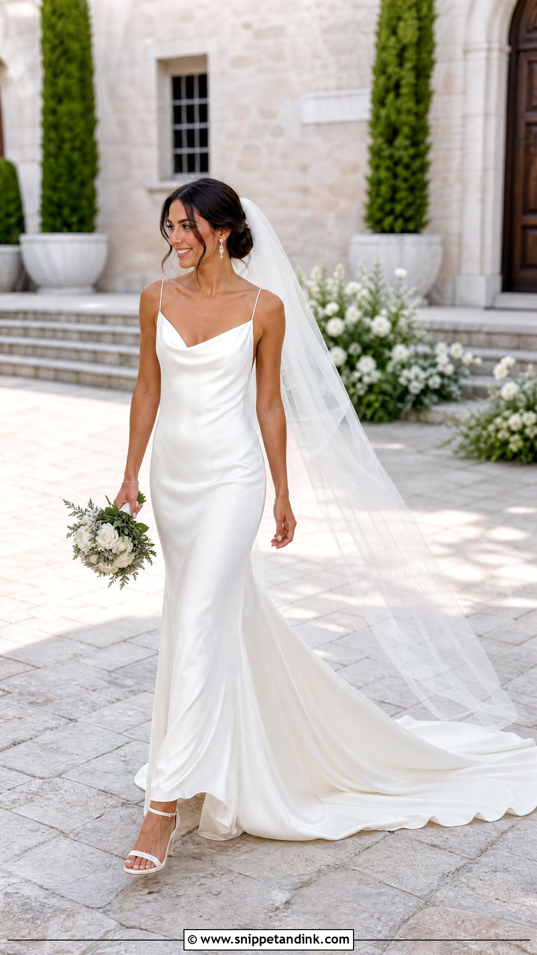 Bridal Slip Dress With Train - Snippet and Ink - 20 Bridal Slip Dress Ideas