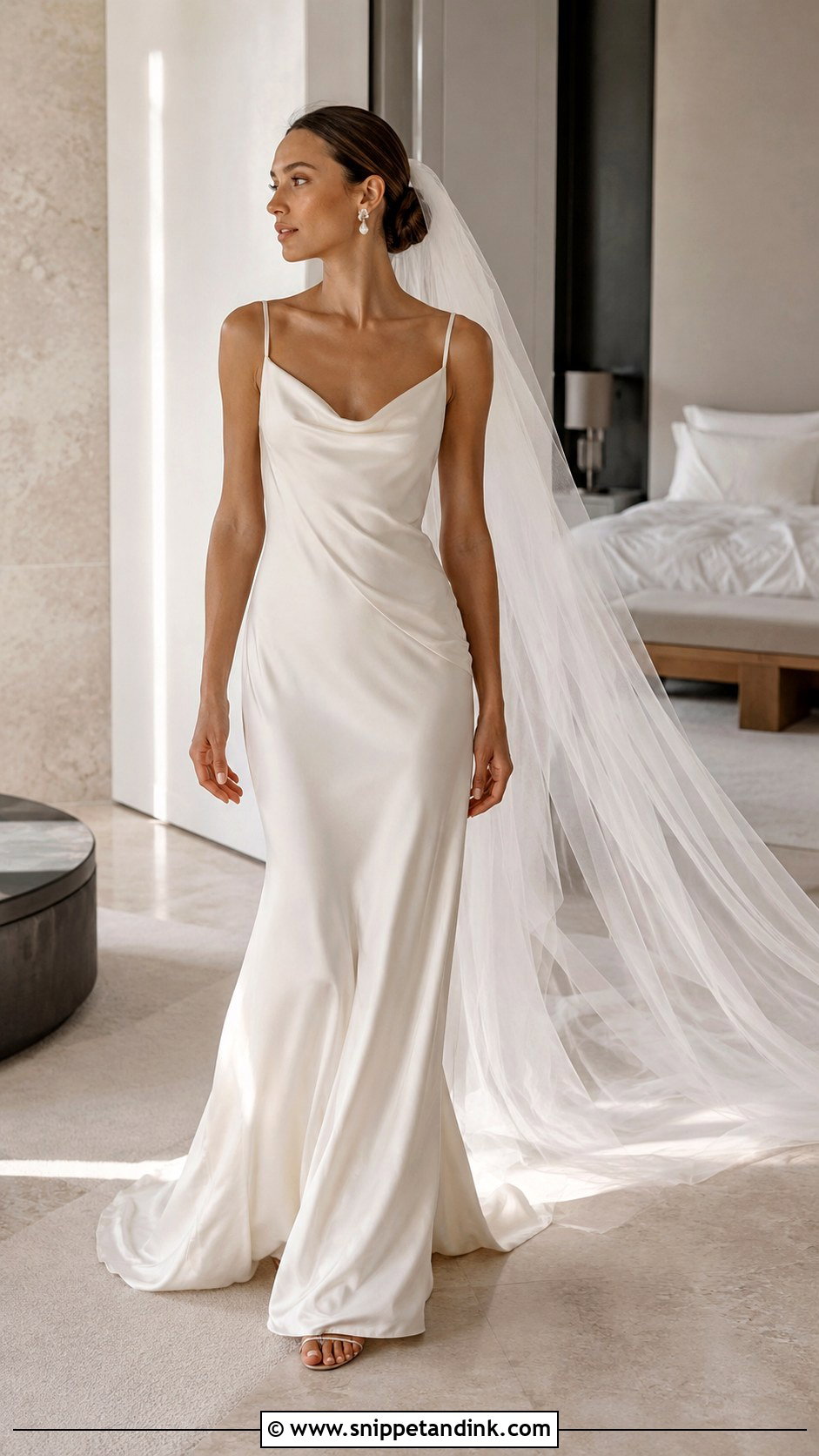 Bridal Slip Wedding Dress - Snippet and Ink - 20 Modern Bride Dress Ideas