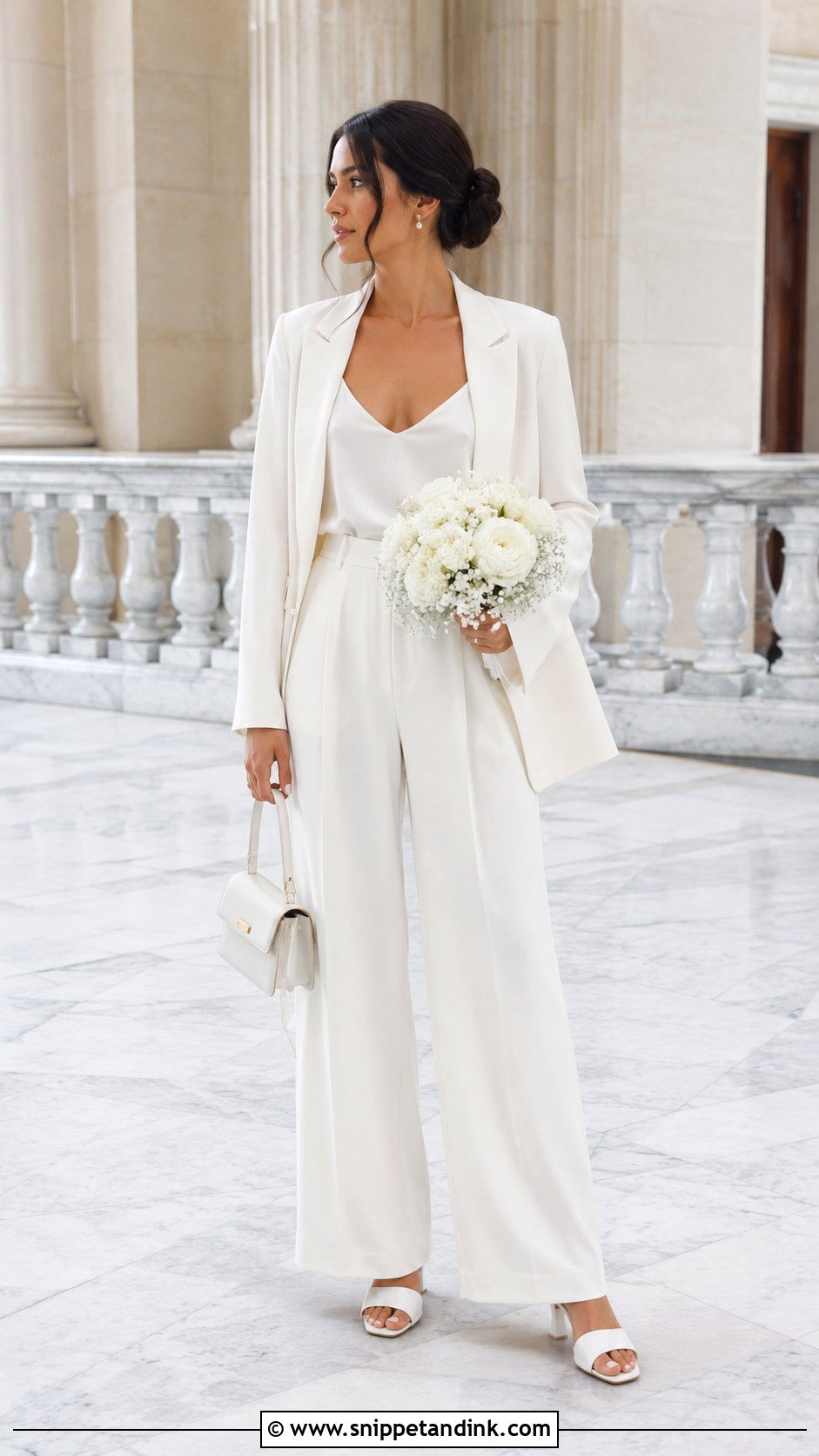 Bridal Slippers With After Wedding Brunch Outfit - Snippet and Ink - 25 Bridal Slippers Ideas