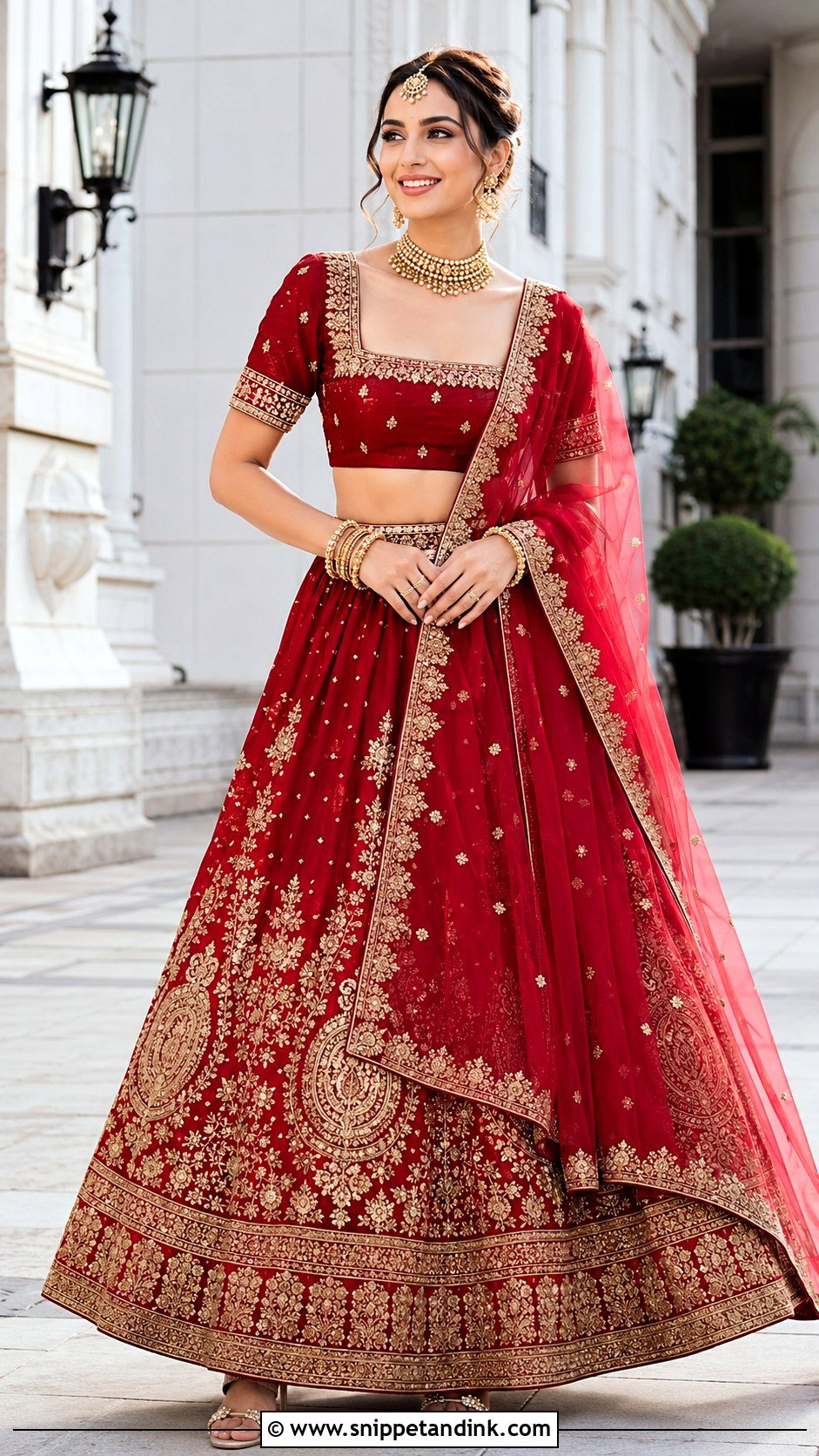 Bridal Square Neck Blouse Design - Snippet and Ink - 25 Bridal Bride Blouse Designs