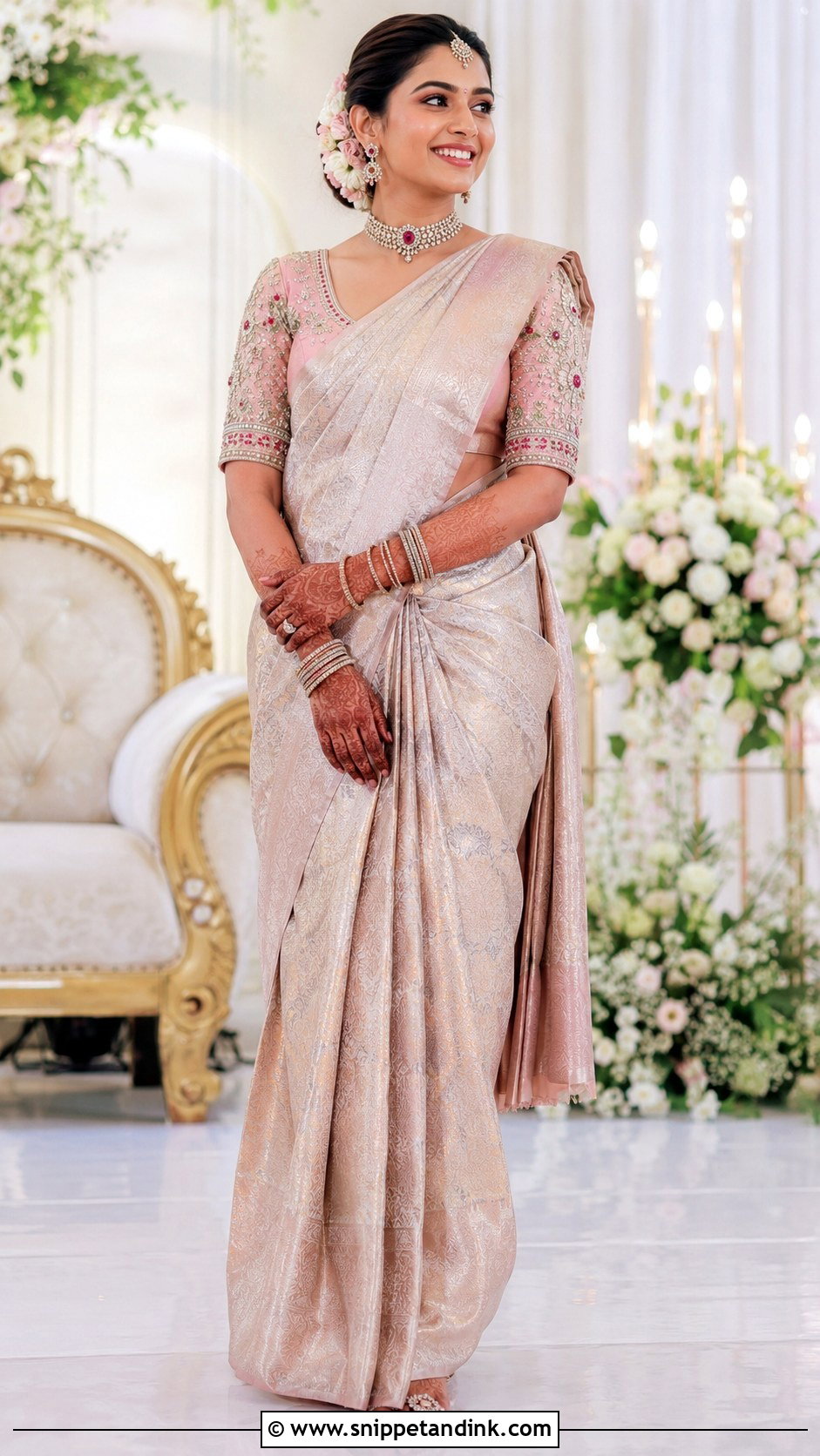 Bridal Stone Aari Work Blouse Design - Snippet and Ink - 25 Bride Aari Work Blouse Design Ideas