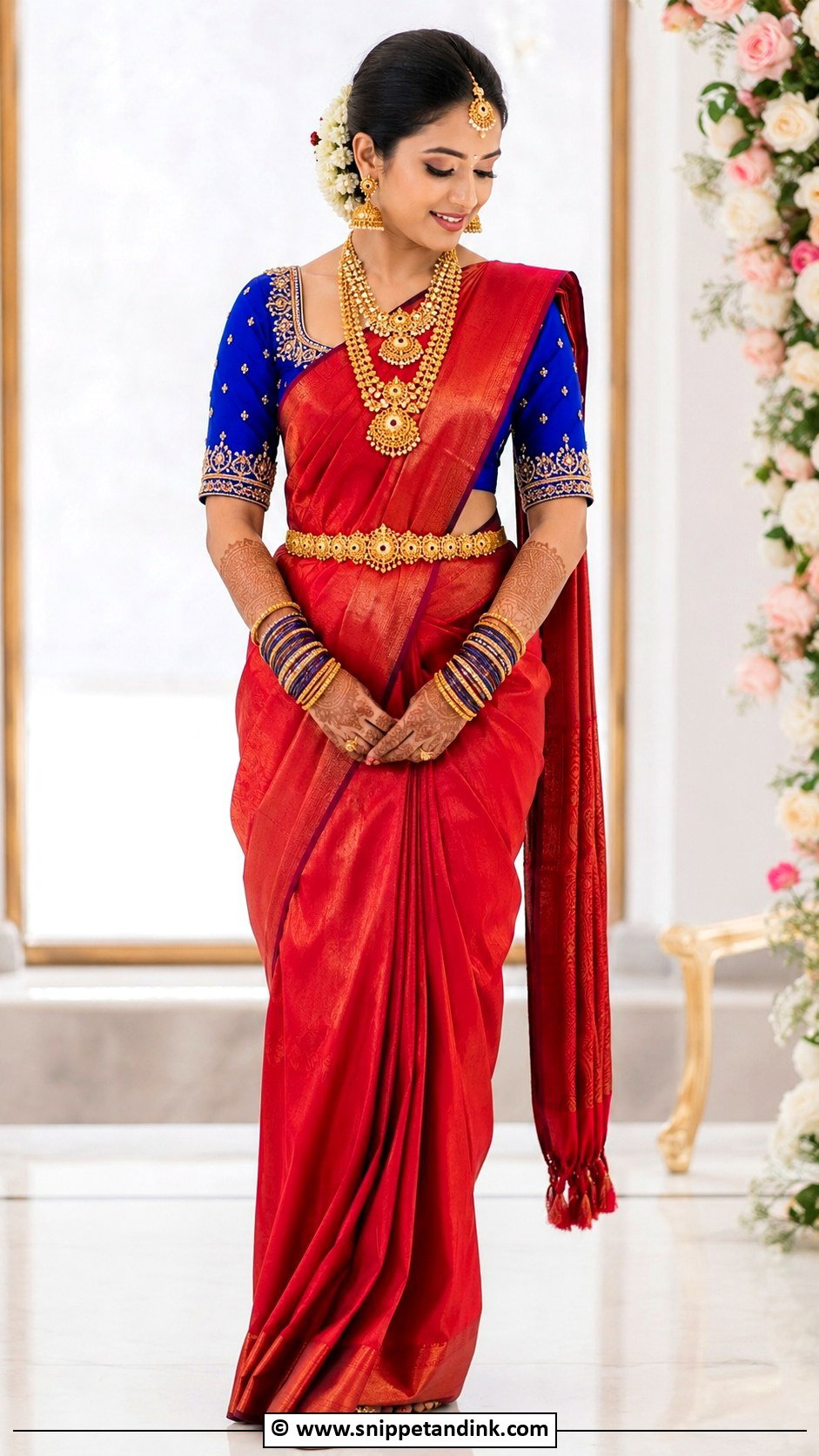 Bridal Stone Aari Work Blouse - Snippet and Ink - 30 Bridal Aari Work Blouse Ideas