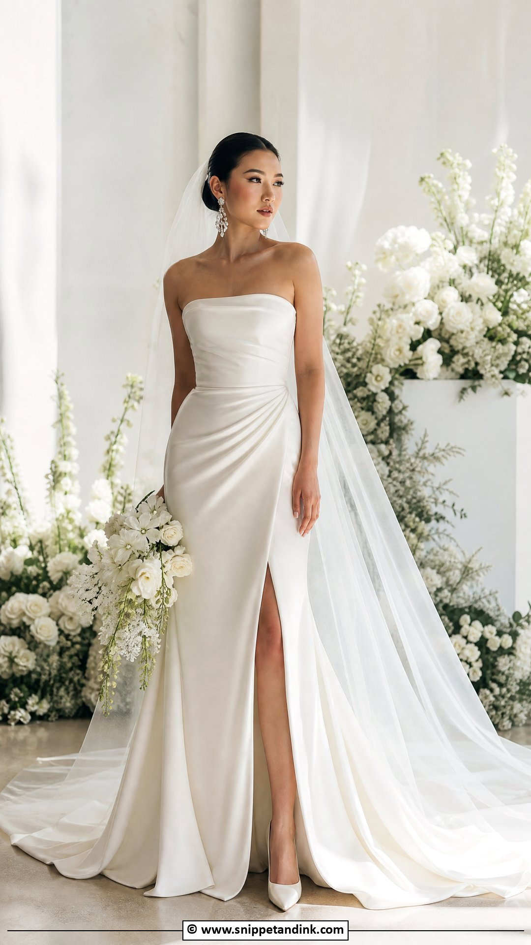 Bridal Strapless Dress Outfit - Snippet and Ink - 35 Bridal Outfits